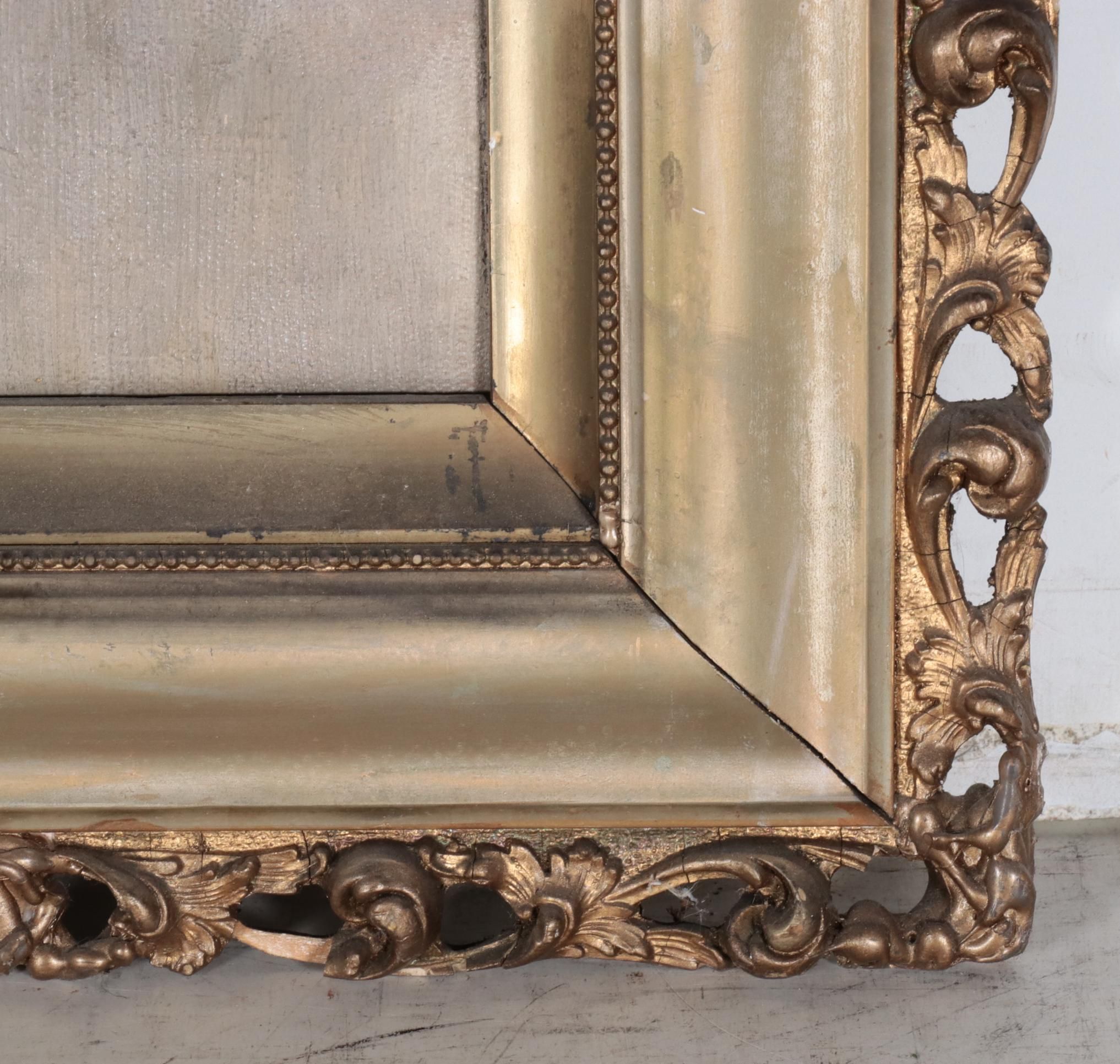 Oil Painting of Woman Playing Harp