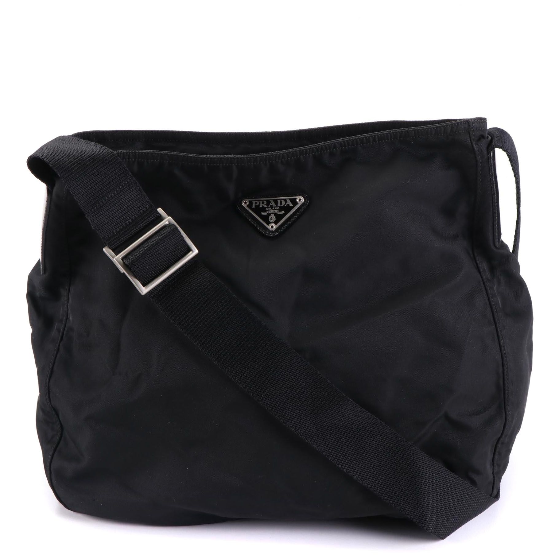 Prada Shoulder Bag in Nylon and Leather Trim