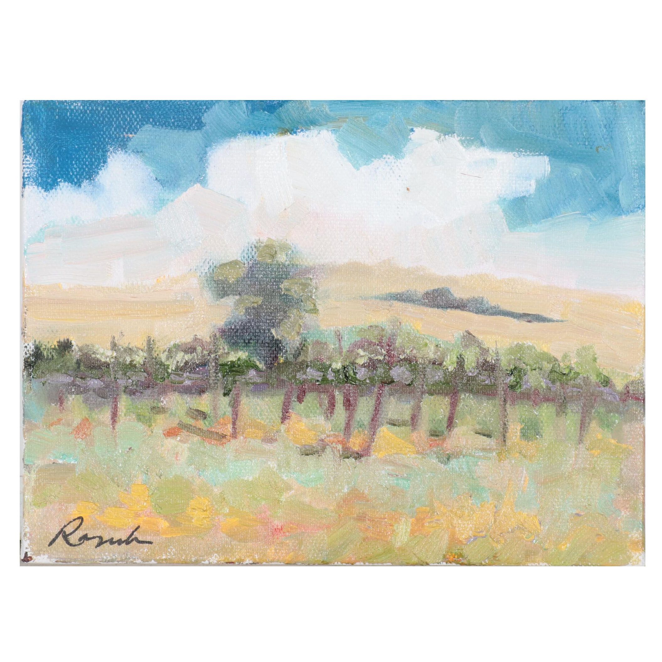 Sally Rosenbaum Landscape Oil Painting, 21st Century