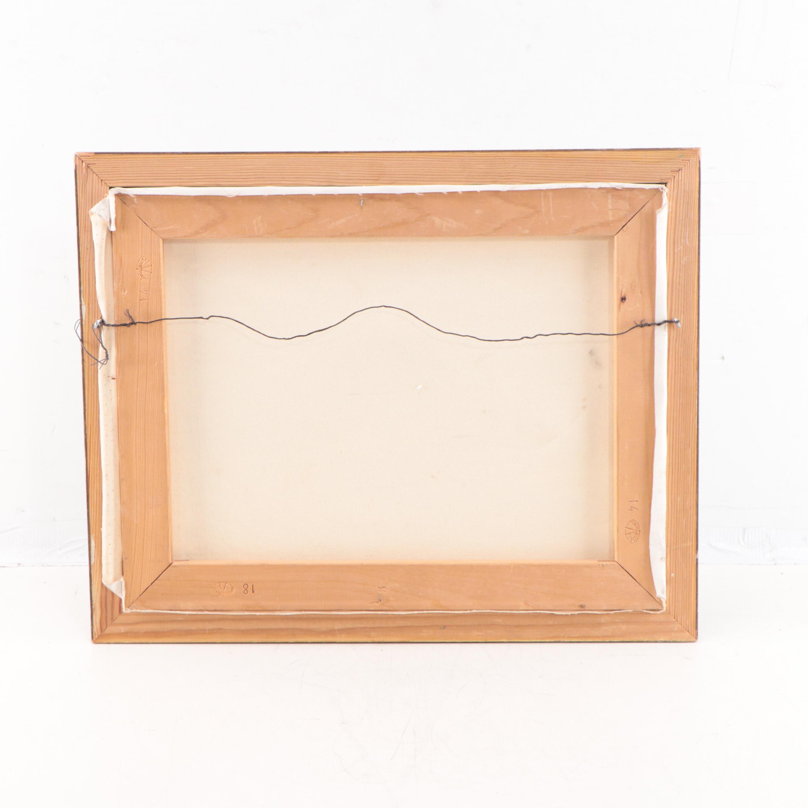 Herbert Foerster Landscape Oil Painting of Distant Mountains