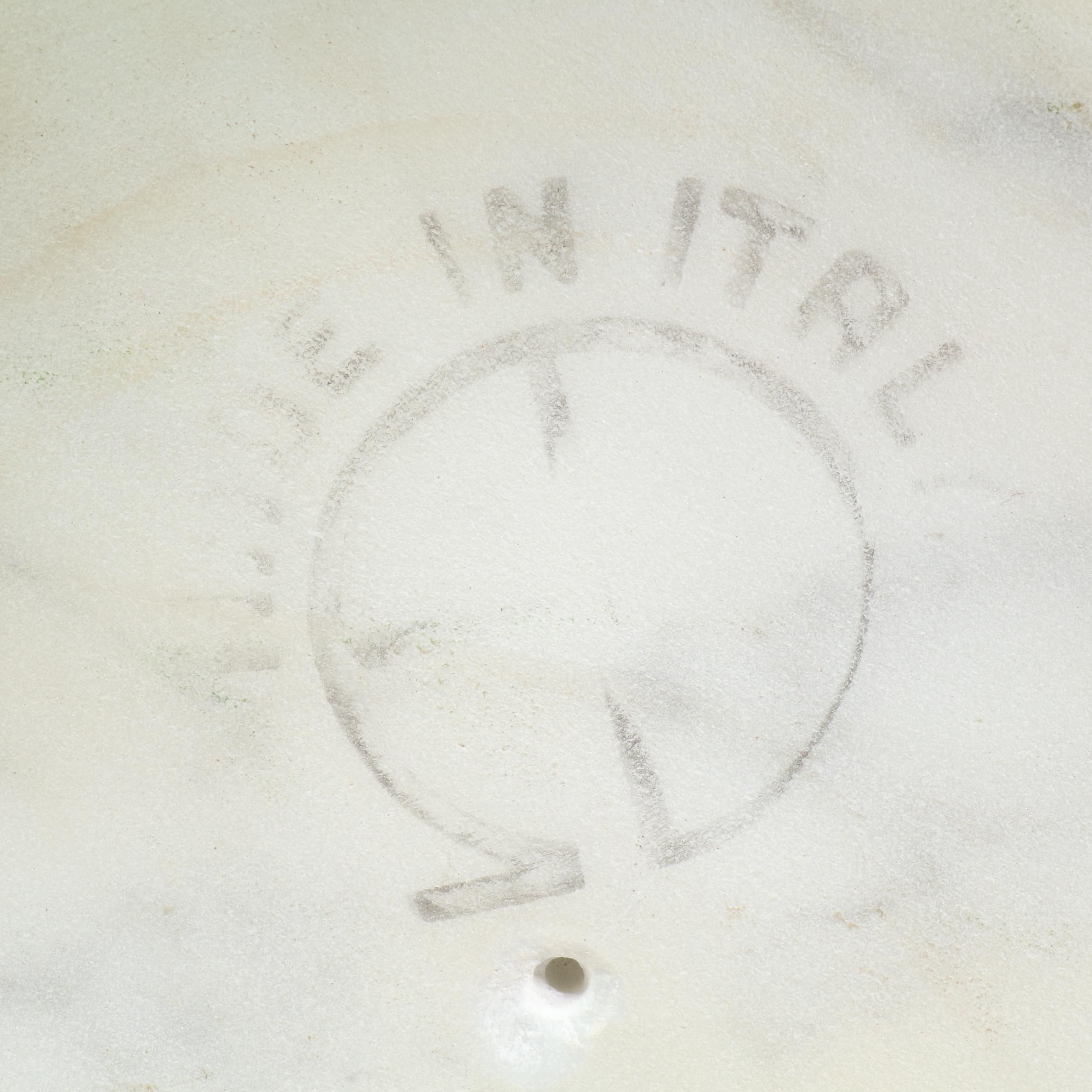 Victorian Style Cherrywood and White Marble Side Table, Mid to Late 20th Century