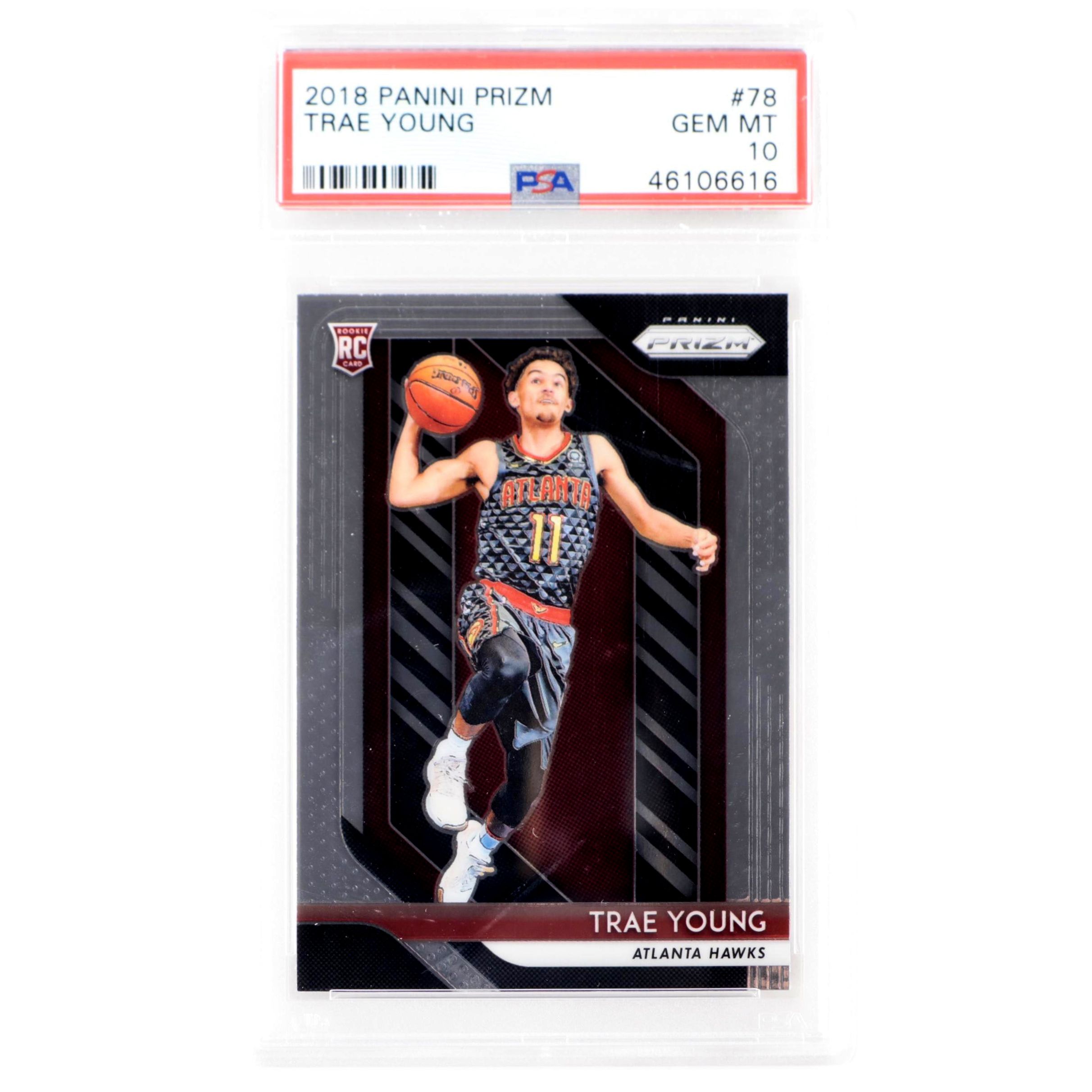 2018 Panini Prizm Trae Young #78 Graded PSA 10 Gem Mint Basketball Card