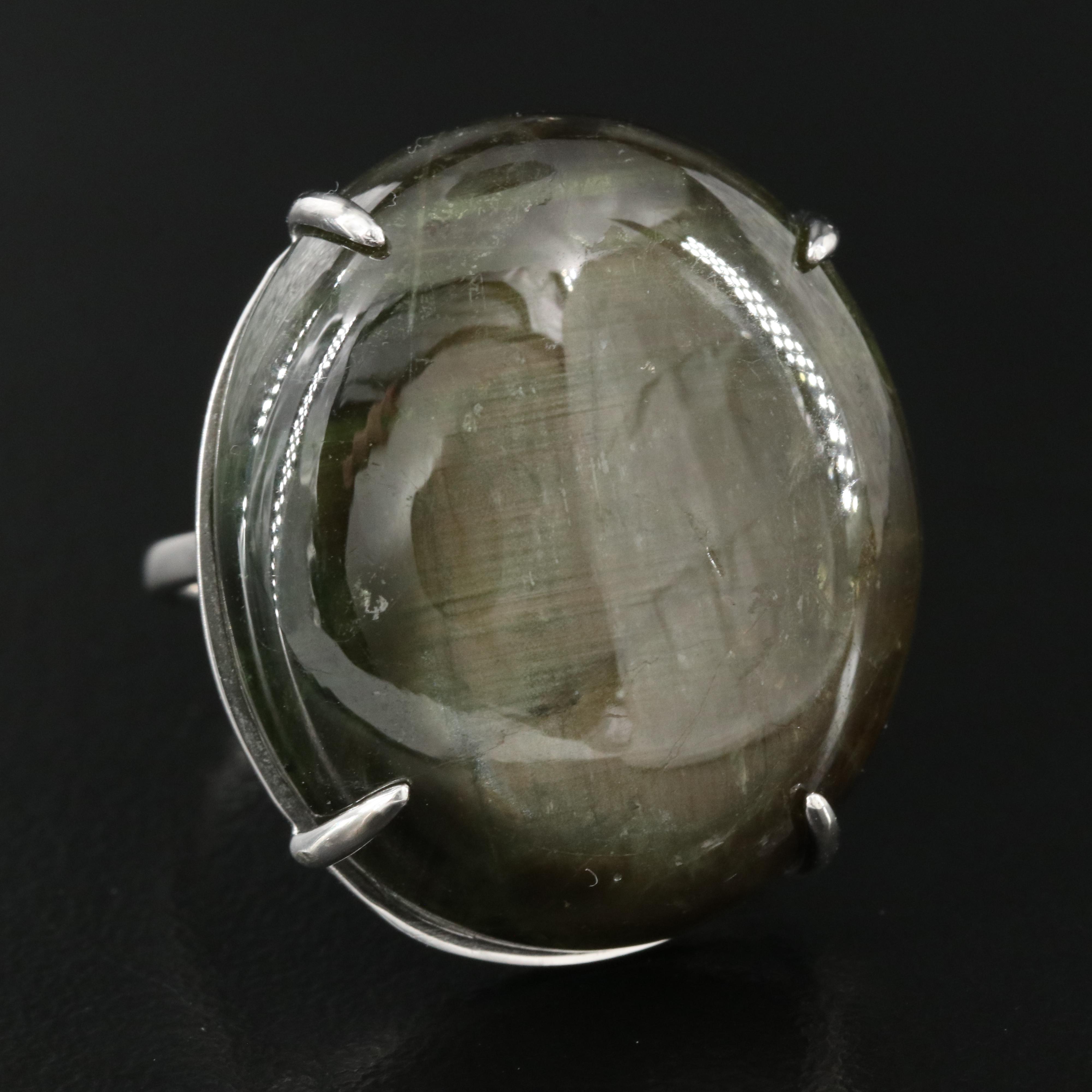 14K 58.46 CT Star Sapphire Ring with GIA Report