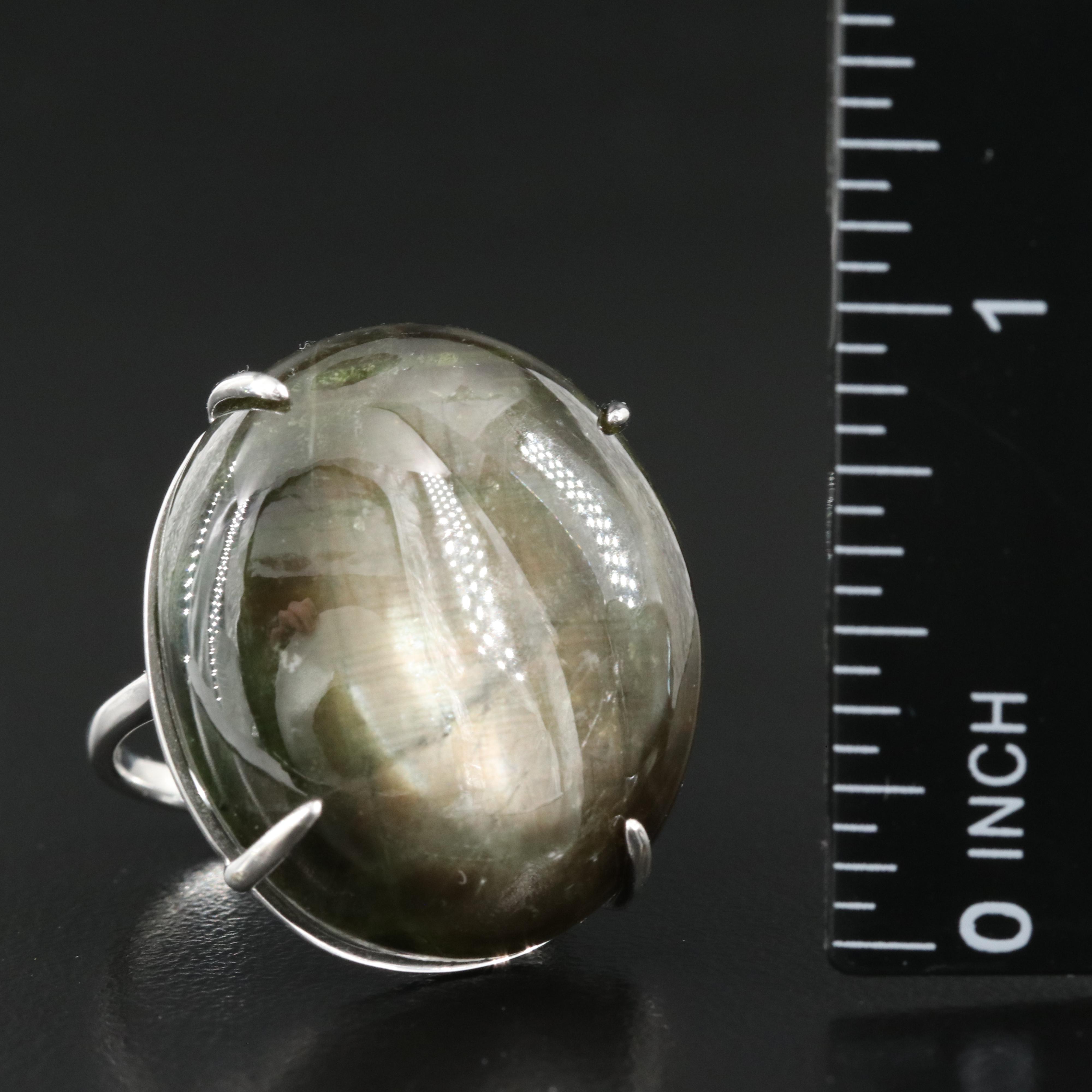 14K 58.46 CT Star Sapphire Ring with GIA Report