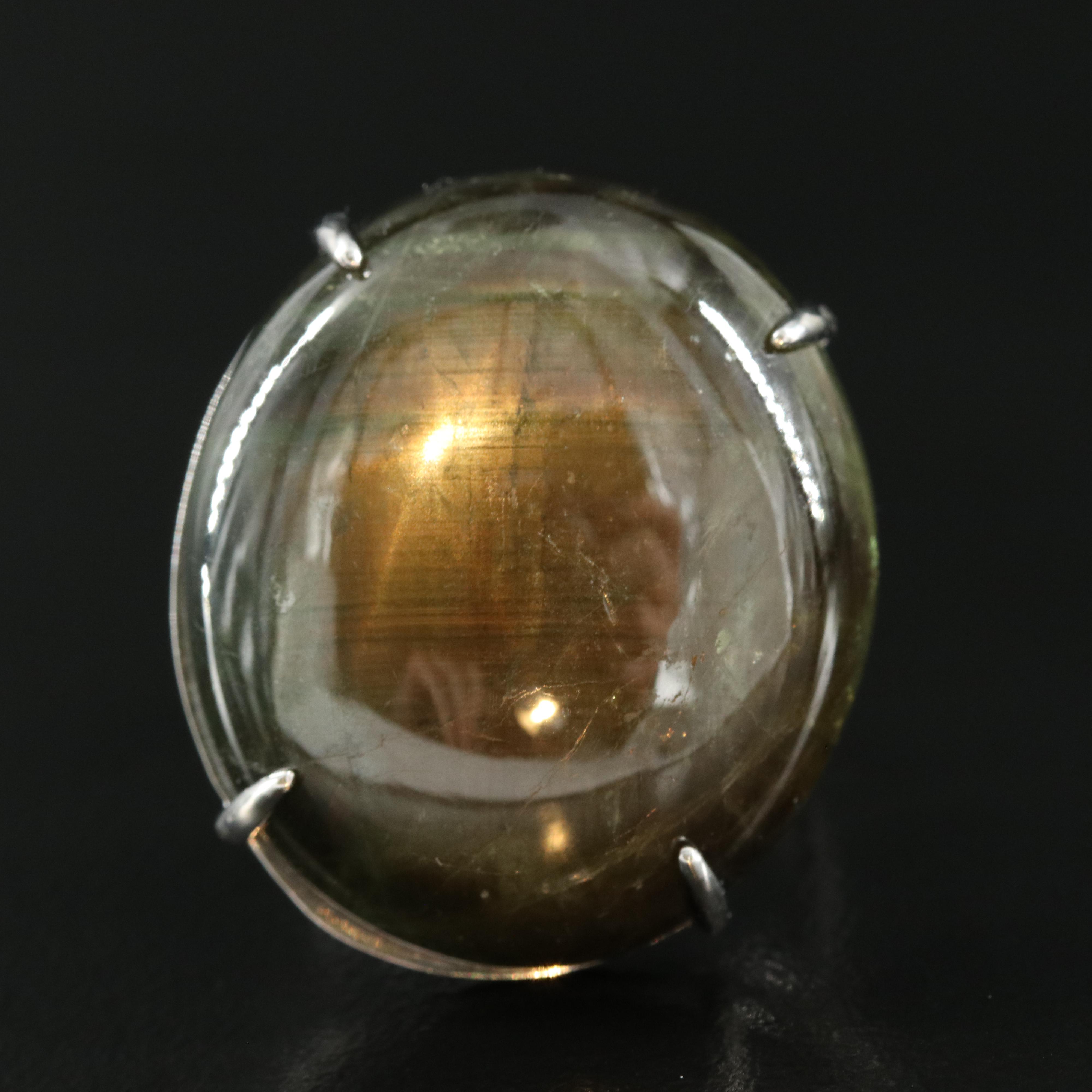 14K 58.46 CT Star Sapphire Ring with GIA Report