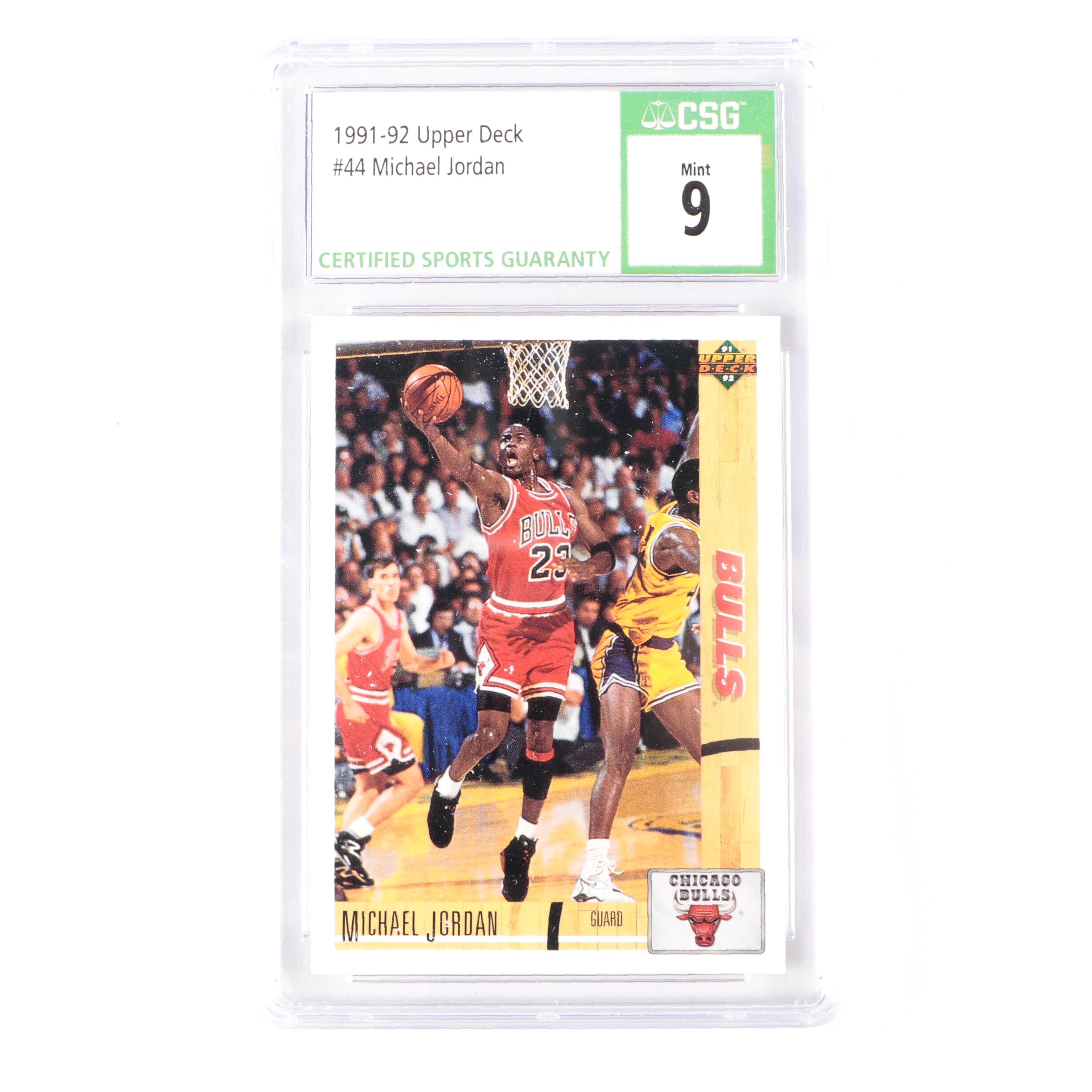 1991 Upper Deck Michael Jordan #44 Graded CSG 9 Mint Basketball Card