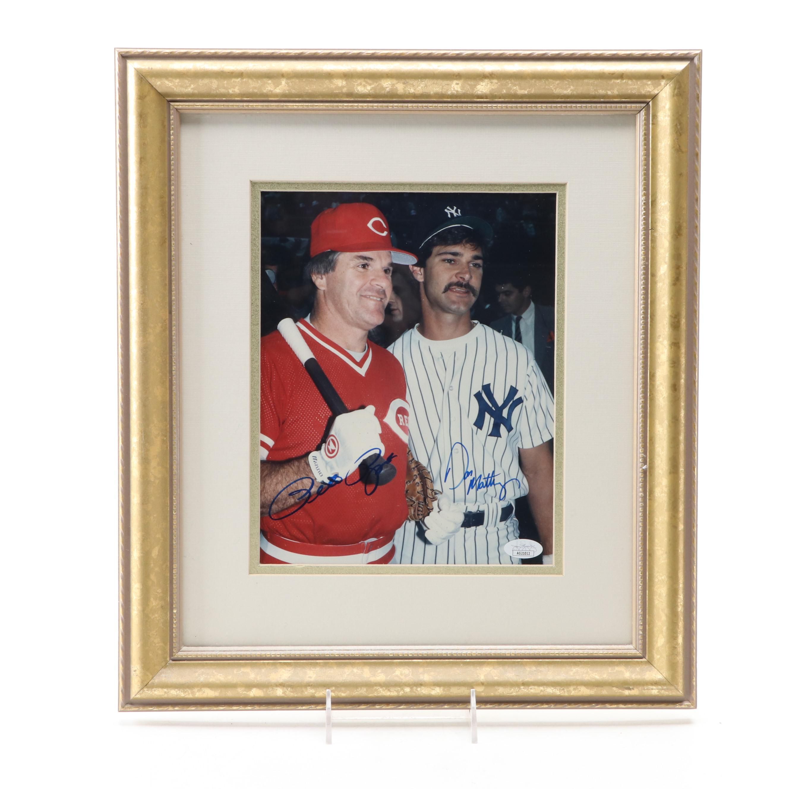 Pete Rose, Don Mattingly Signed Framed Giclée Print
