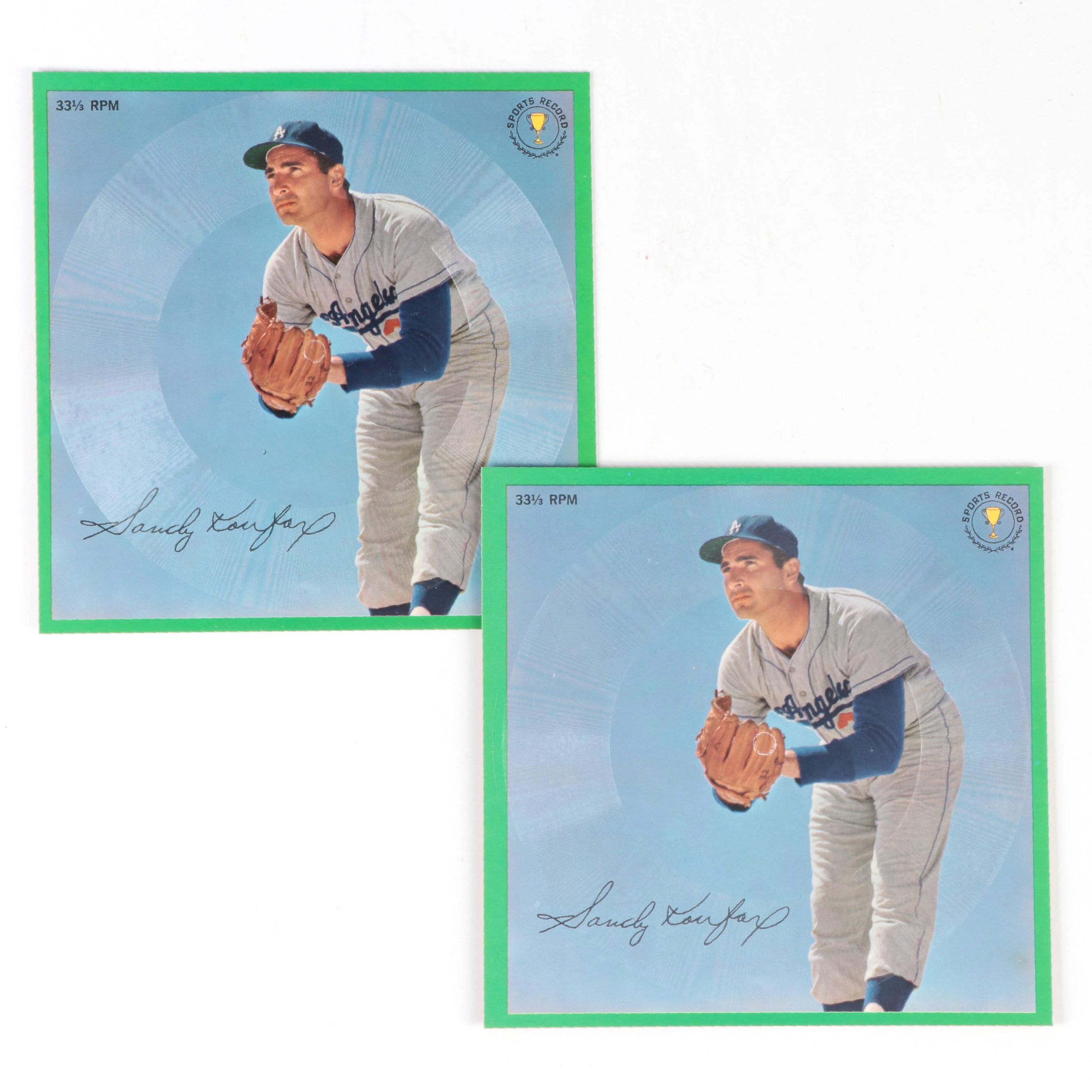 1964 Auravision Sandy Koufax Baseball Record Sleeve Trading Cards