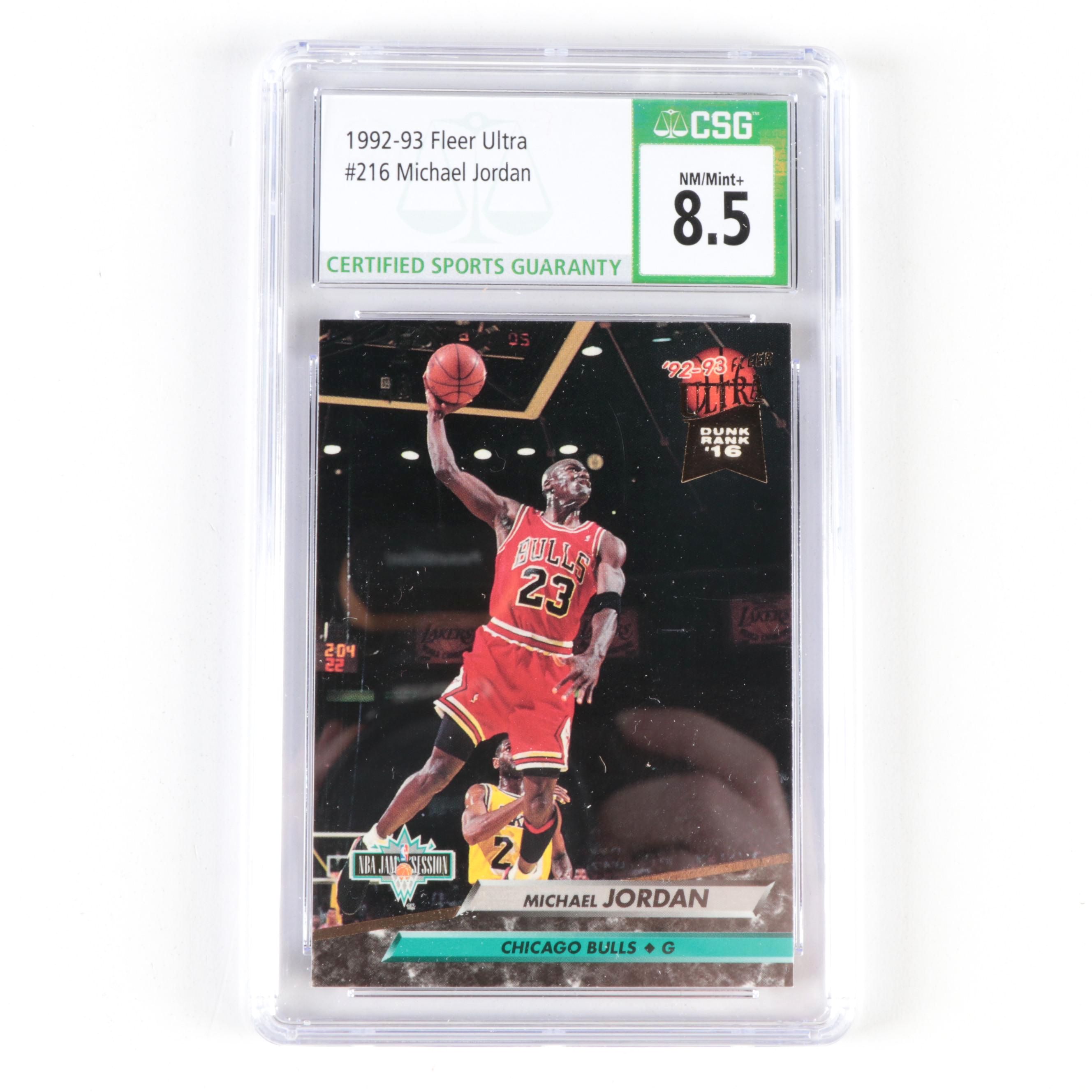 1992 Fleer Ultra Michael Jordan #216 Graded CSG 8.5 NM/Mint+ Basketball Card
