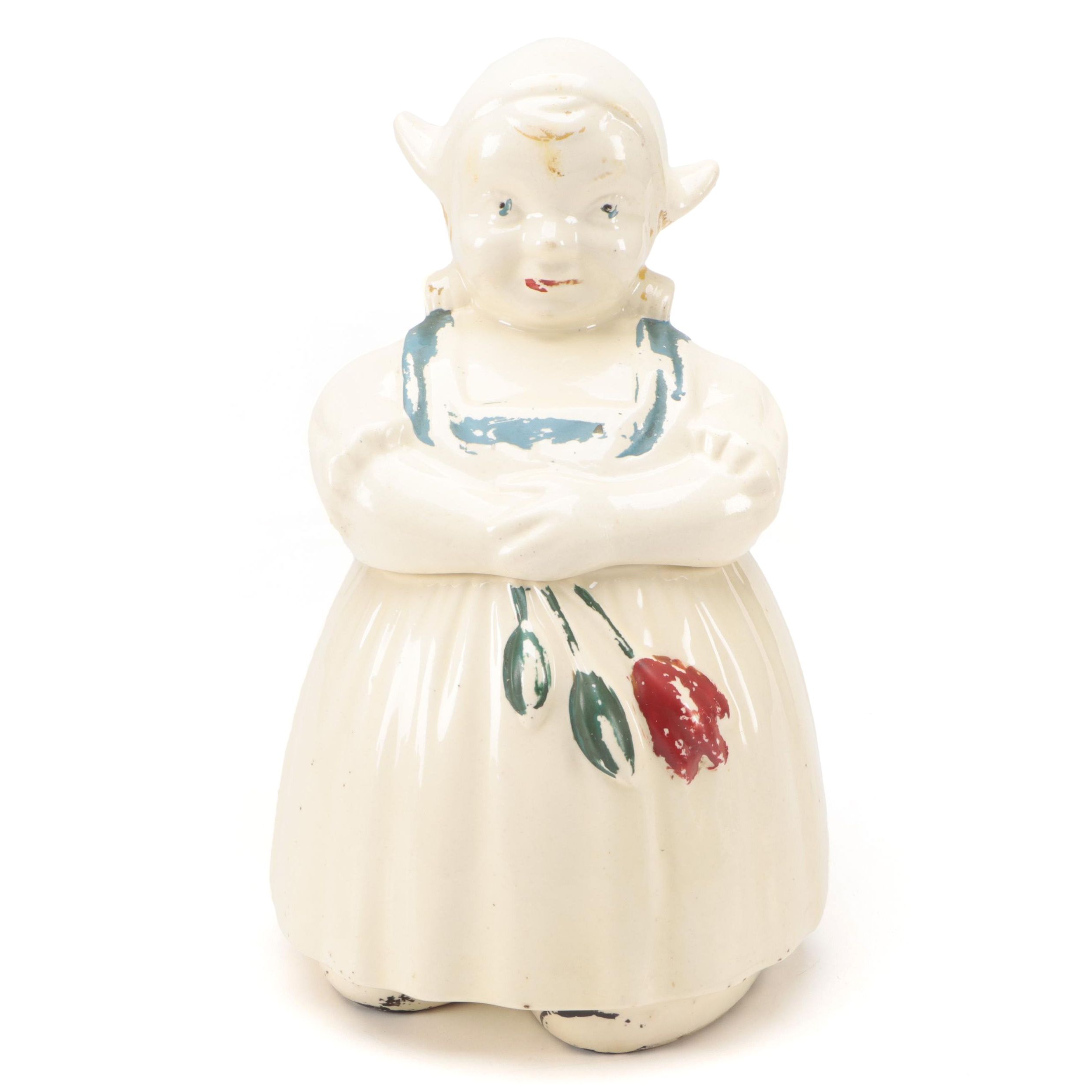 Ludowici Celadon Co. Dutch Girl Ceramic Cookie Jar, Mid20th Century EBTH