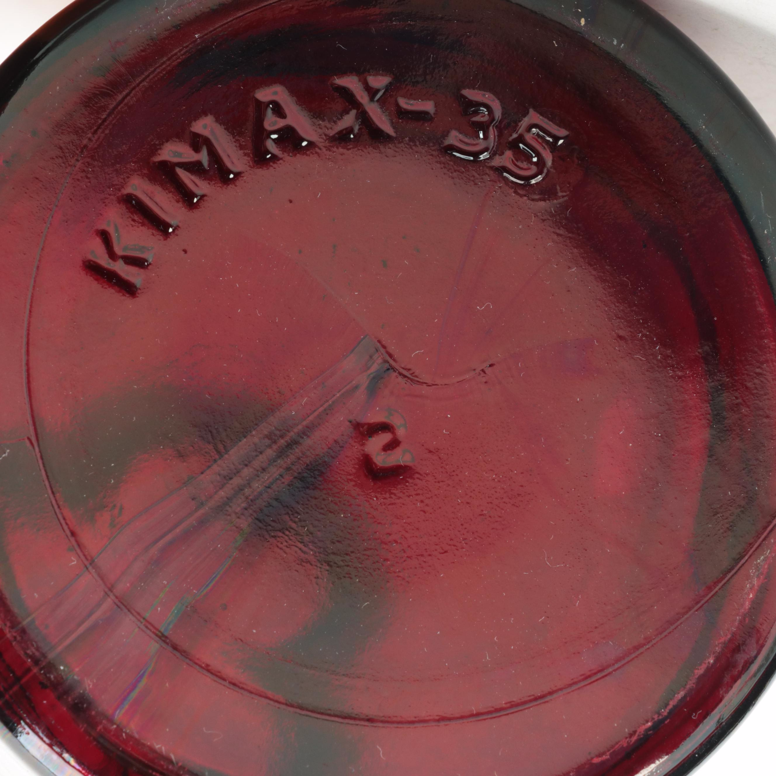 E. F. Mayer Milk and Kimax Lab Amber Glass Bottles, Mid to Late 20th Century