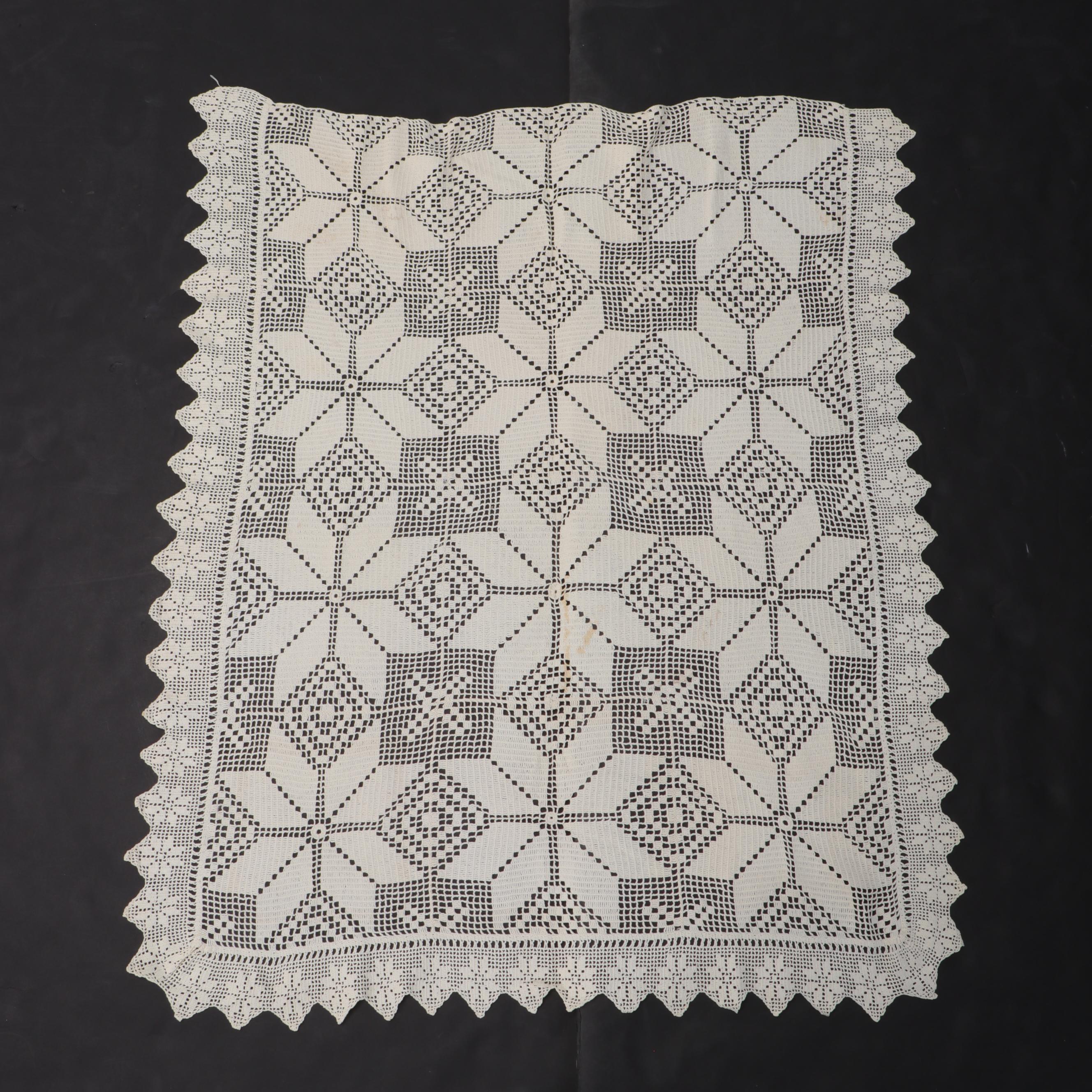 Filet Lace, Crochet, Embroidered and More Table Linens