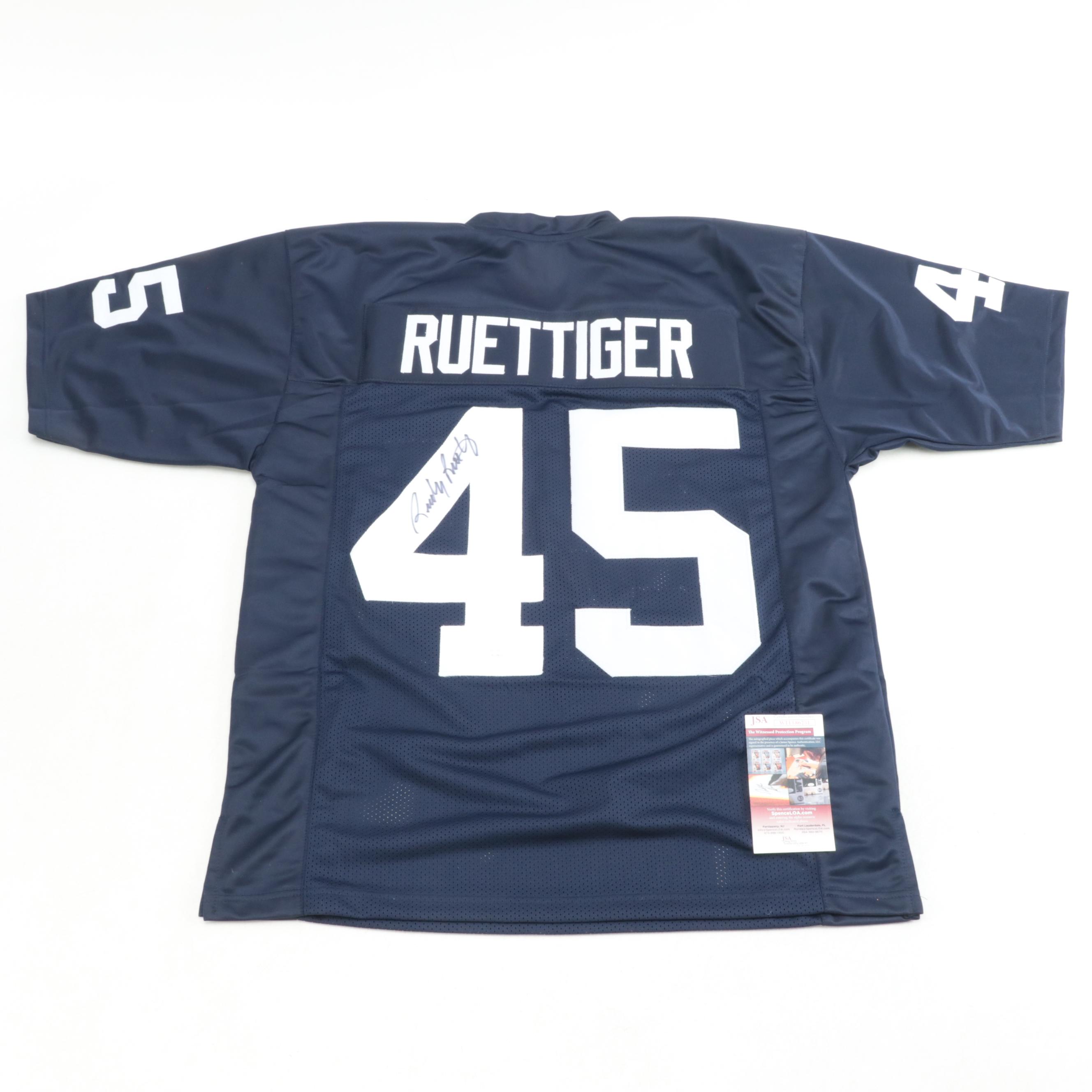 University Of Notre Dame Fighting Irish Rudy Ruettiger Signed Football Jersey