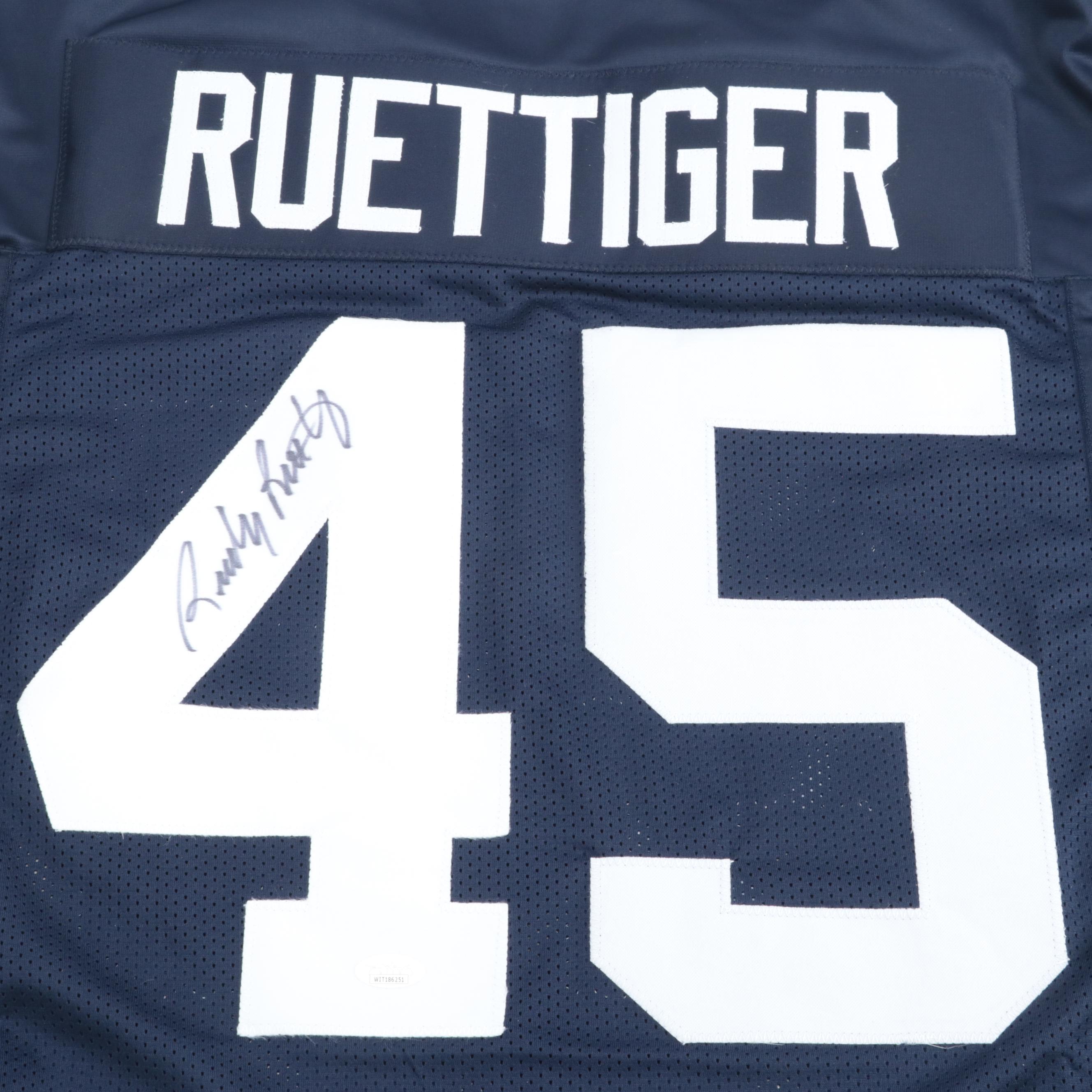 University Of Notre Dame Fighting Irish Rudy Ruettiger Signed Football Jersey
