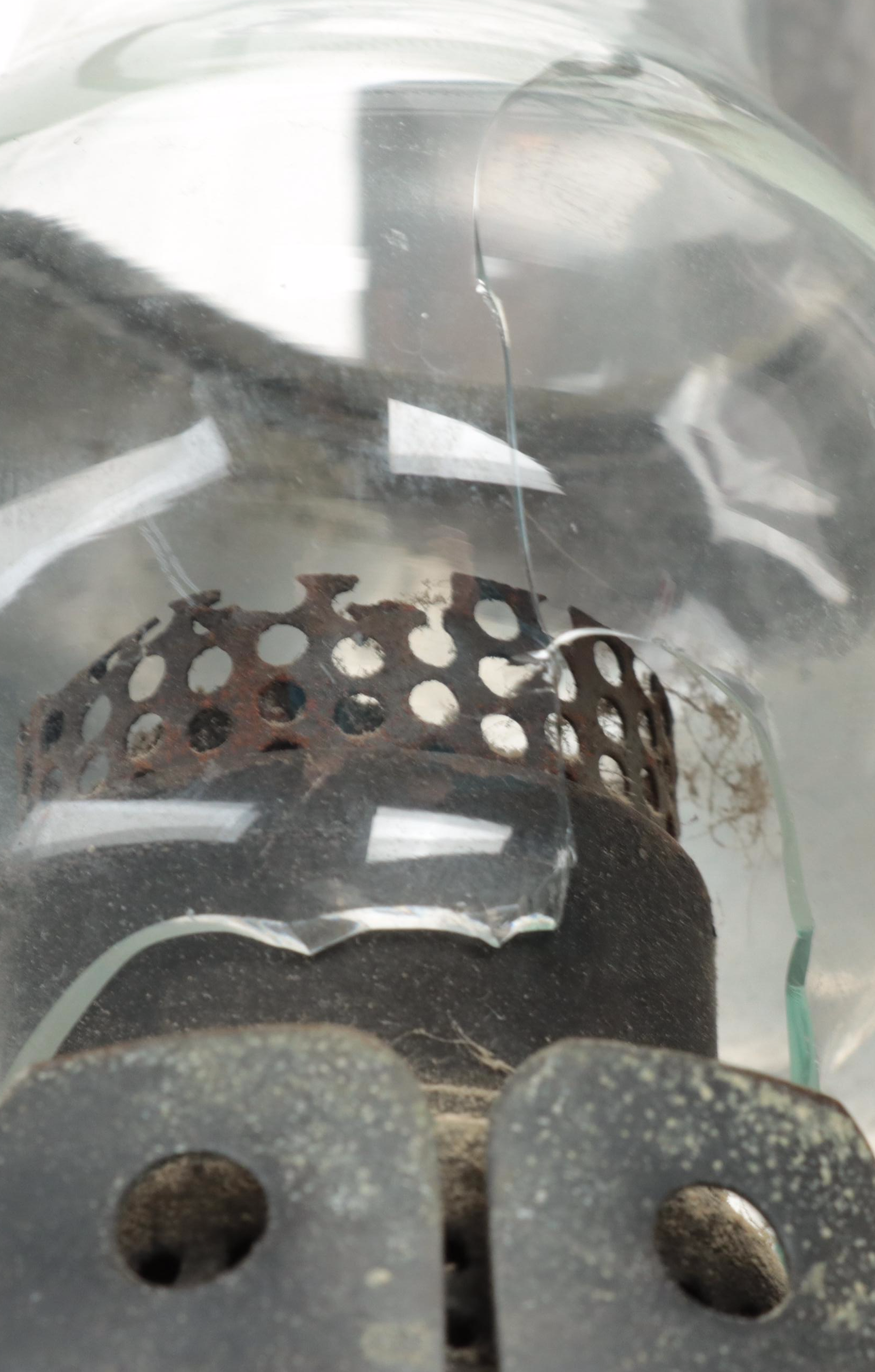 Metal Wall Mount Railroad Kerosene Lantern