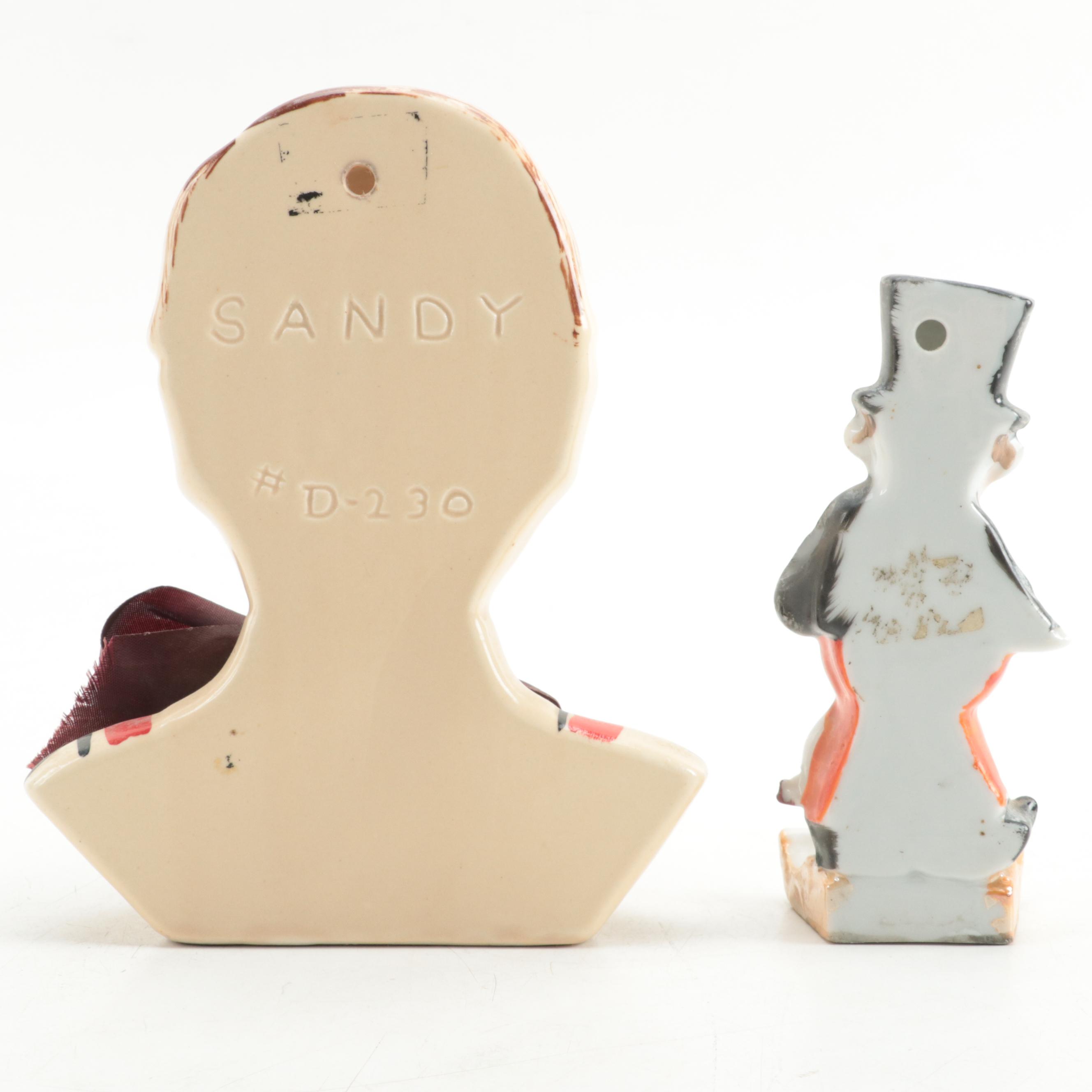 Stanford Art Pottery "Sandy" and Other Ceramic and Porcelain Wall Pockets