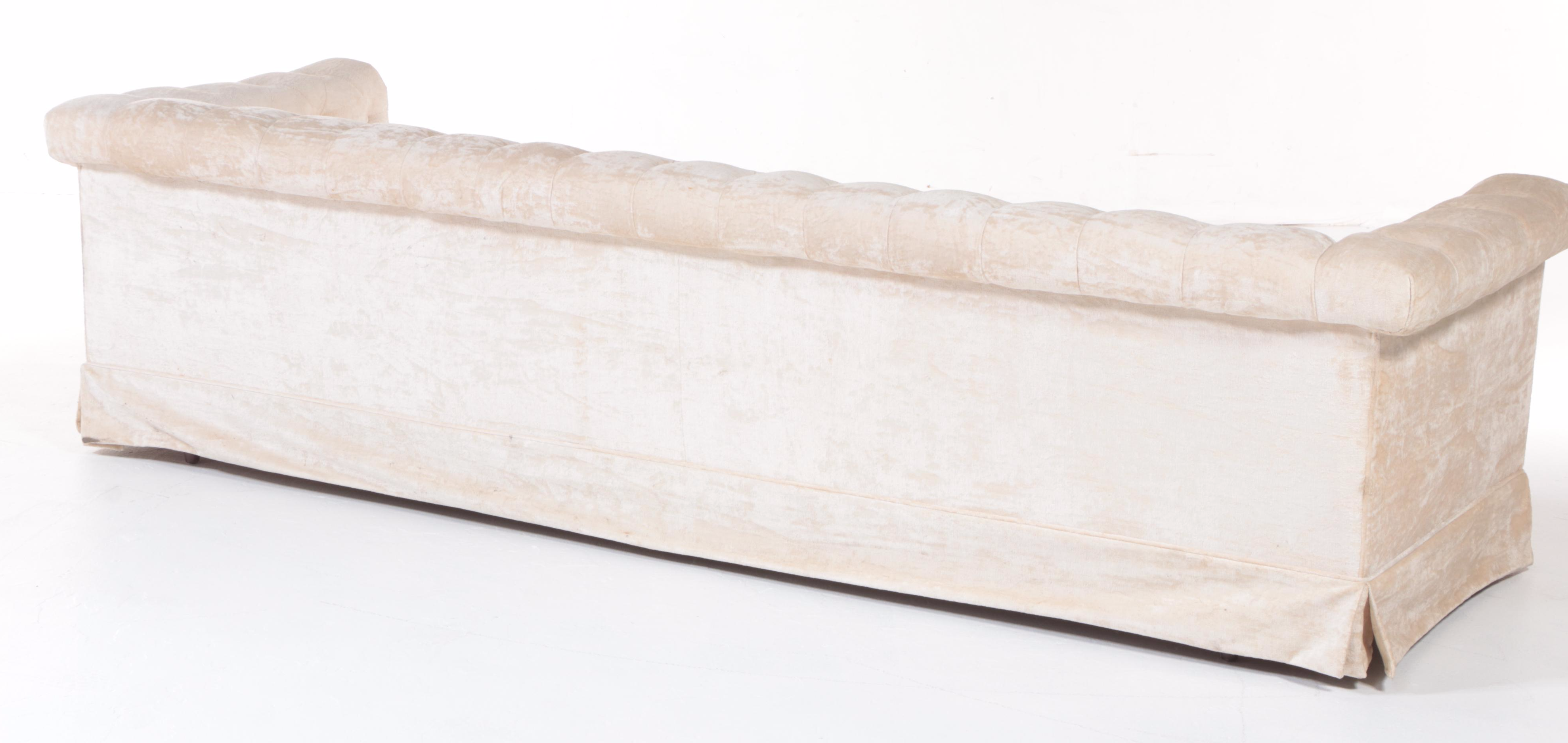 Custom-Upholstered Chesterfield Sofa, Mid to Late 20th Century