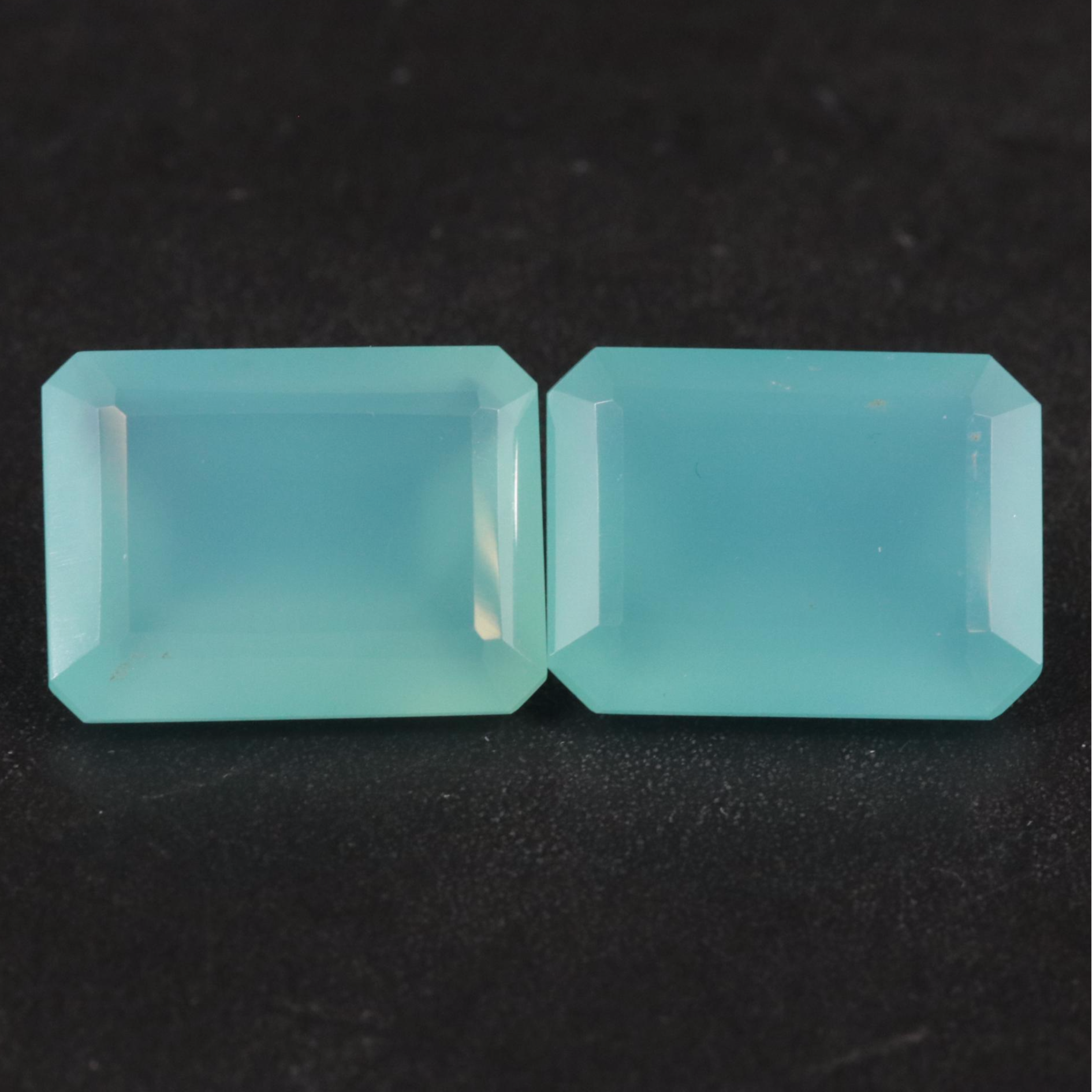 Aqua Chalcedony Octagon Gemstones