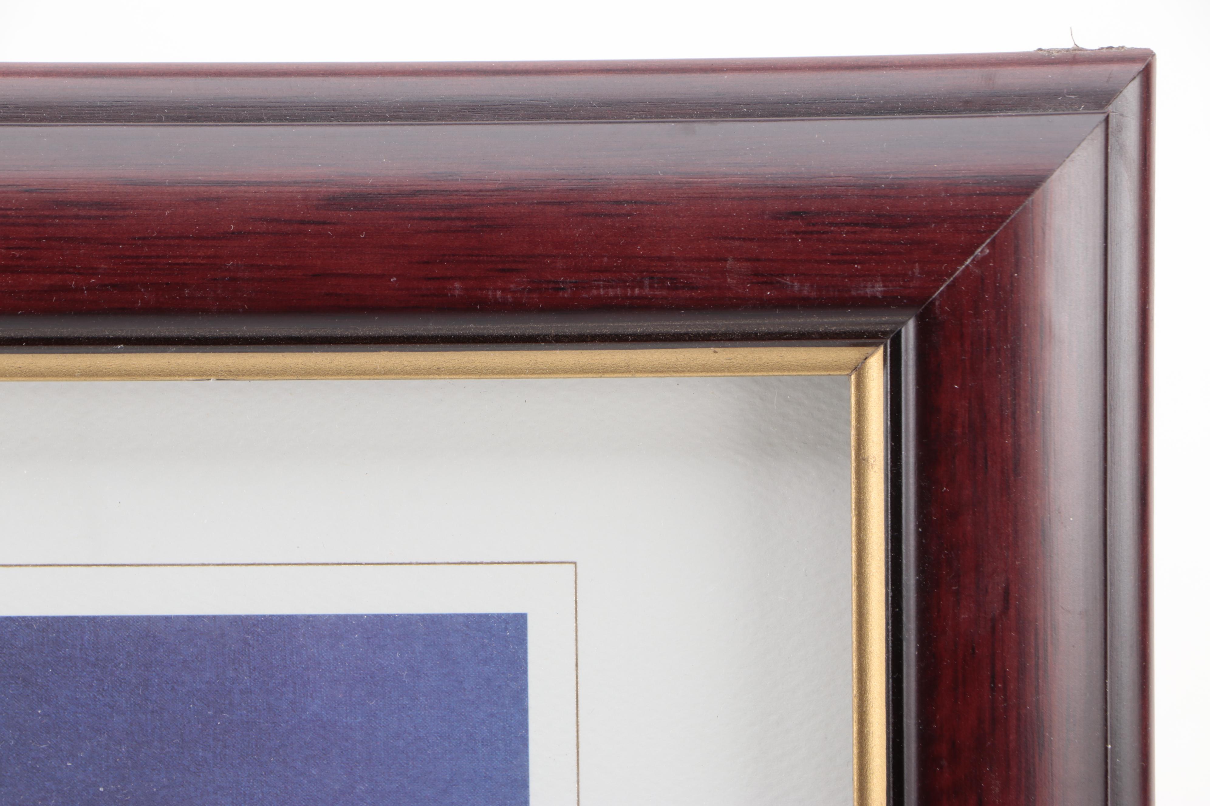 Framed Giclee Print White House Christmas Card, 1997