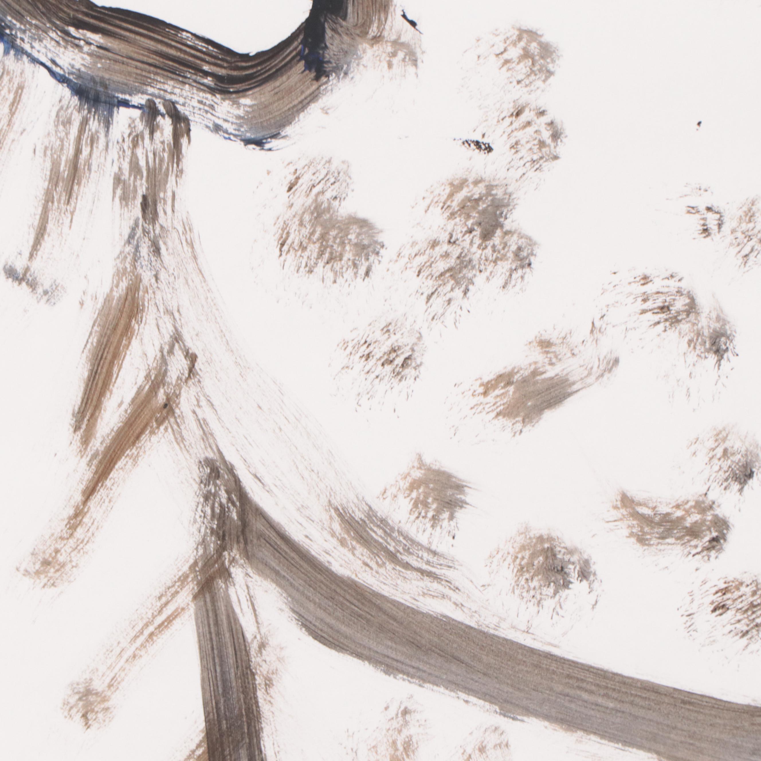 Robert Wright Figural Folk Art Acrylic Painting