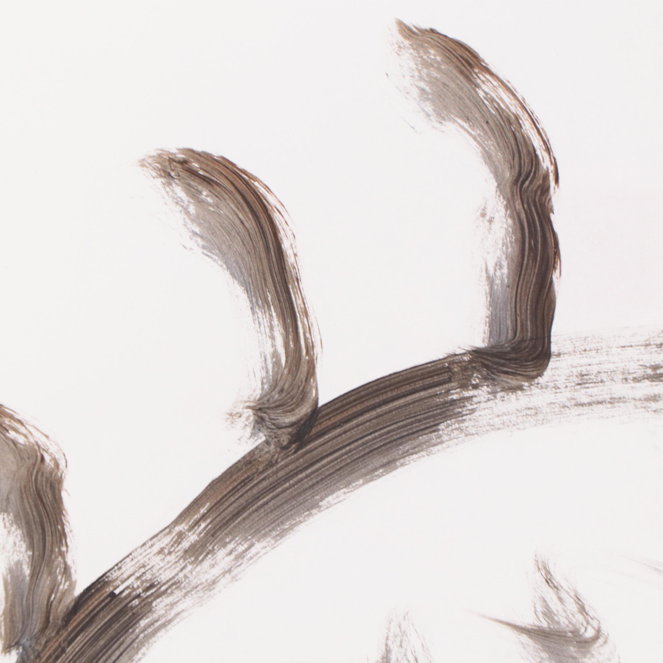 Robert Wright Figural Folk Art Acrylic Painting, Circa 2005