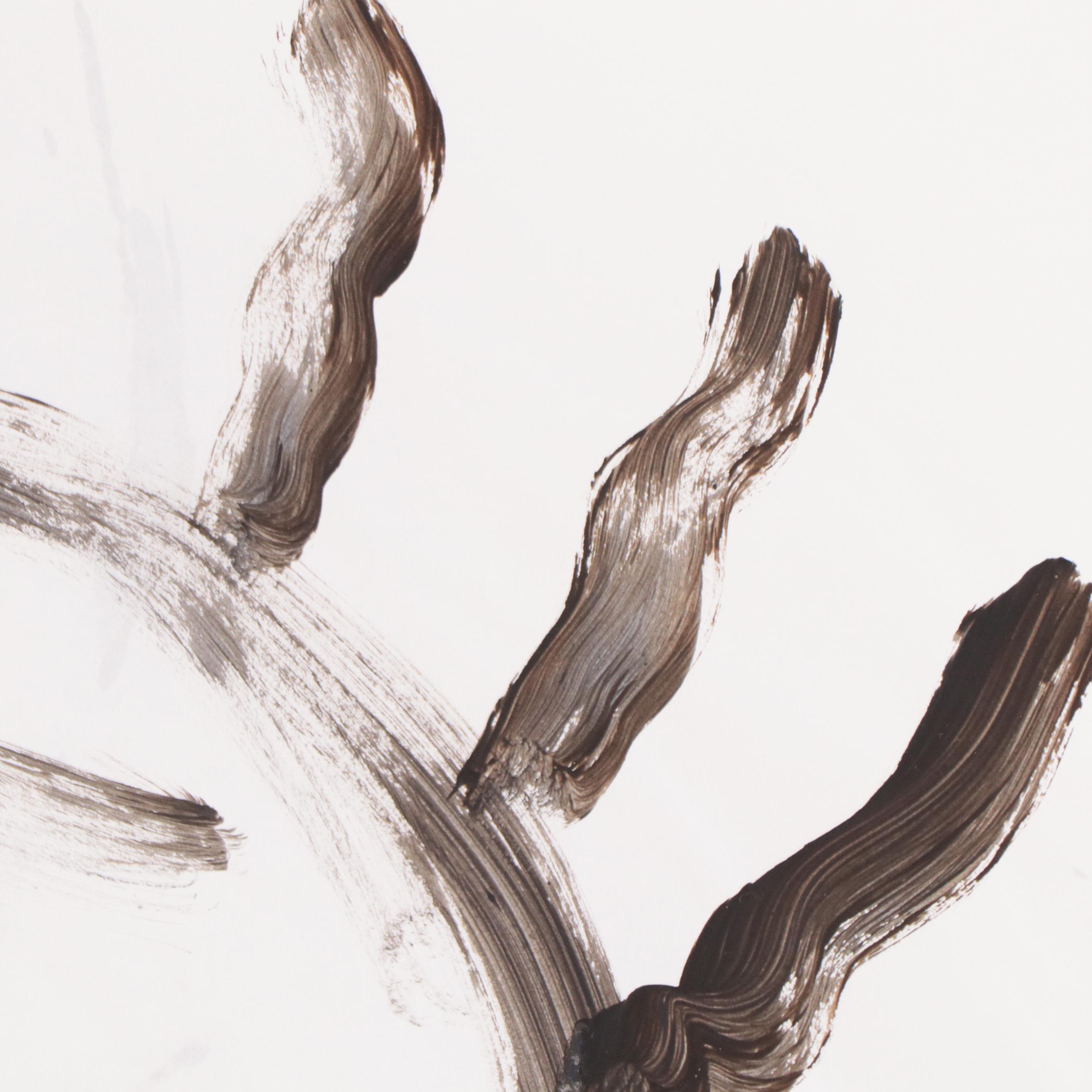 Robert Wright Figural Folk Art Acrylic Painting, Circa 2005