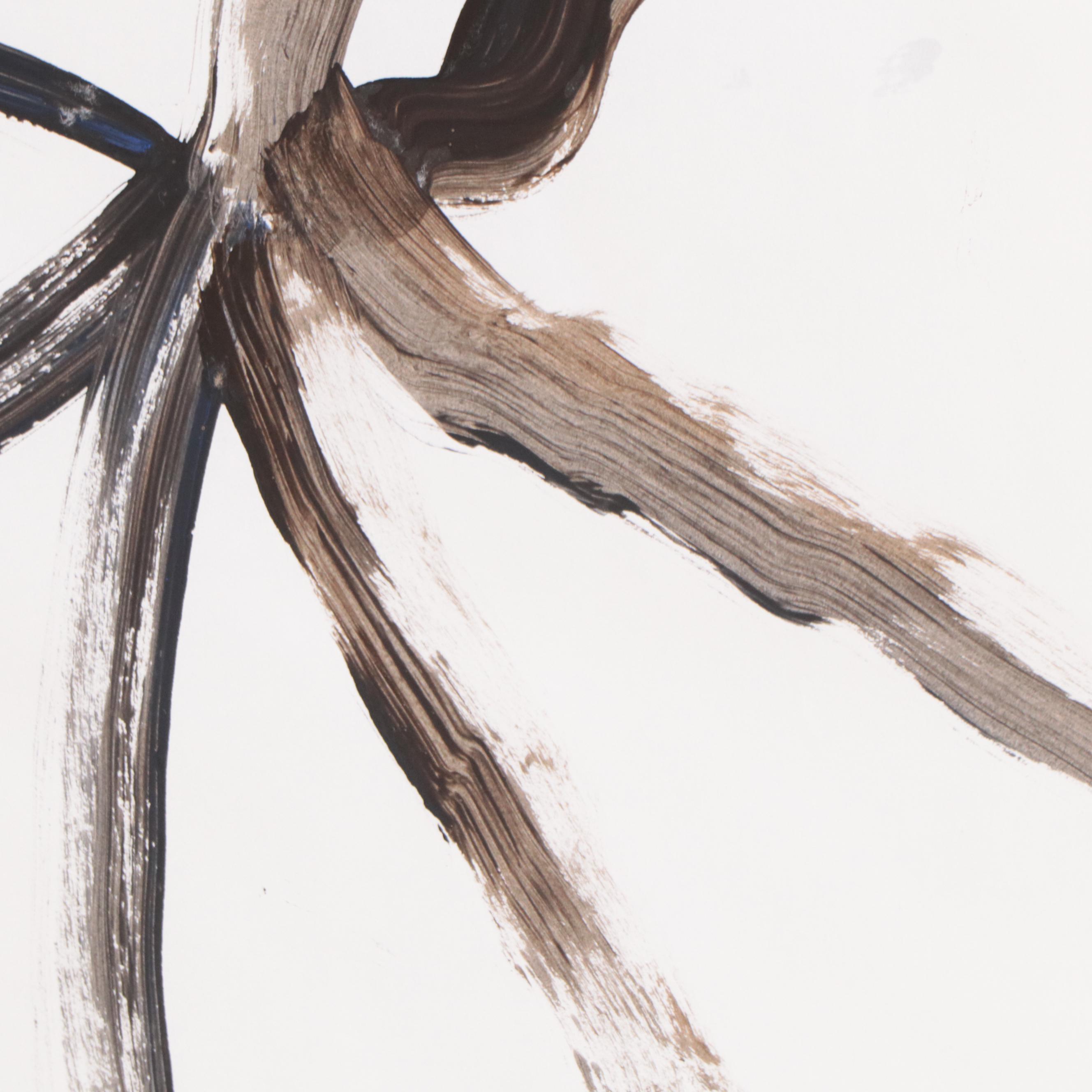 Robert Wright Figural Folk Art Acrylic Painting, Circa 2005