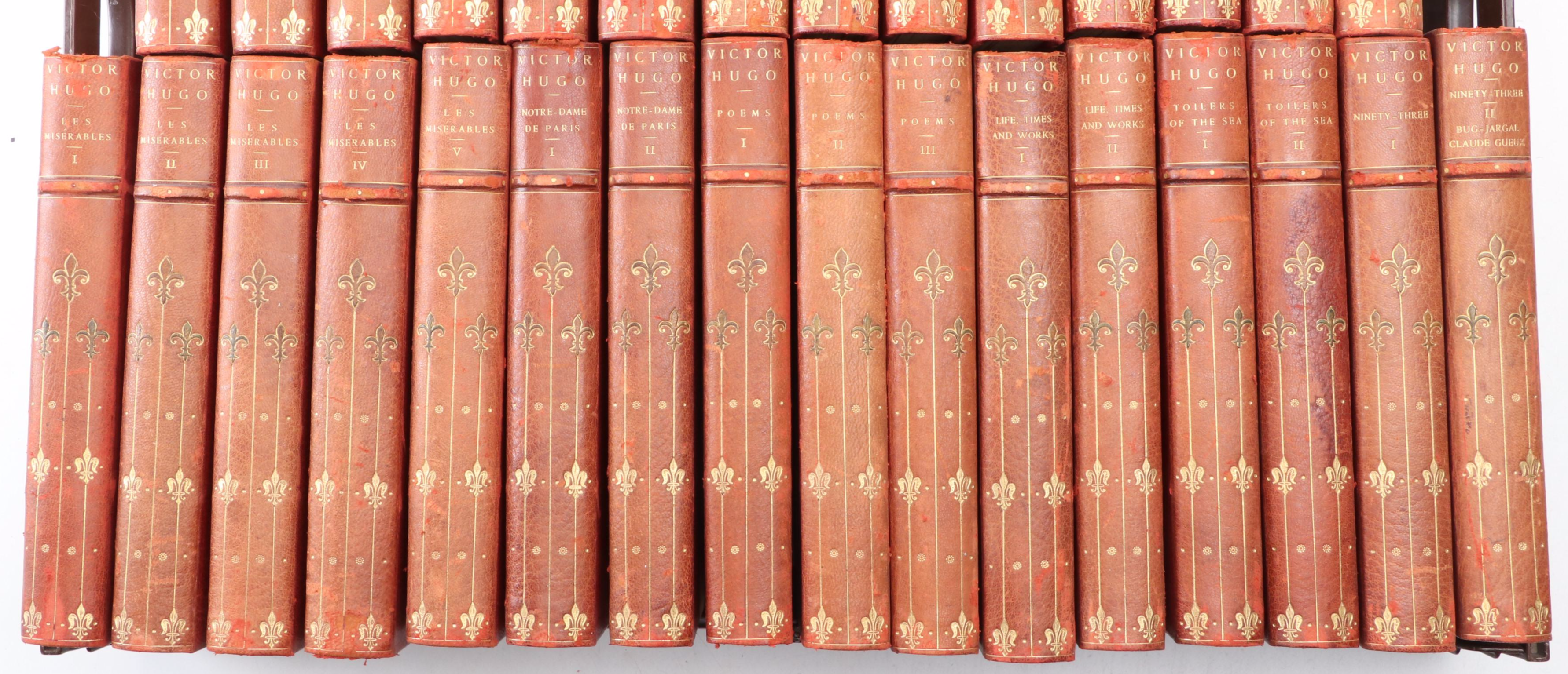 Limited Memorial Edition "The Works of Victor Hugo" Complete Thirty-Volume Set
