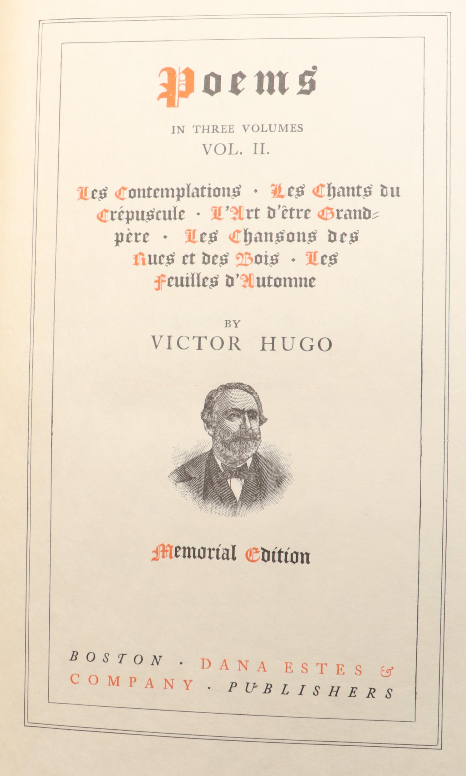 Limited Memorial Edition "The Works of Victor Hugo" Complete Thirty-Volume Set