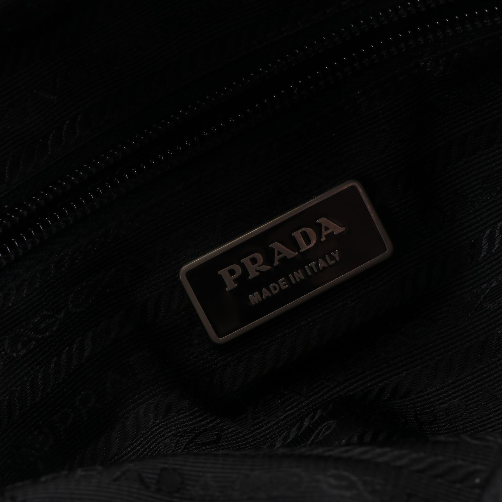 Prada Small Crossbody Bag in Black Nylon Gabardine and Leather
