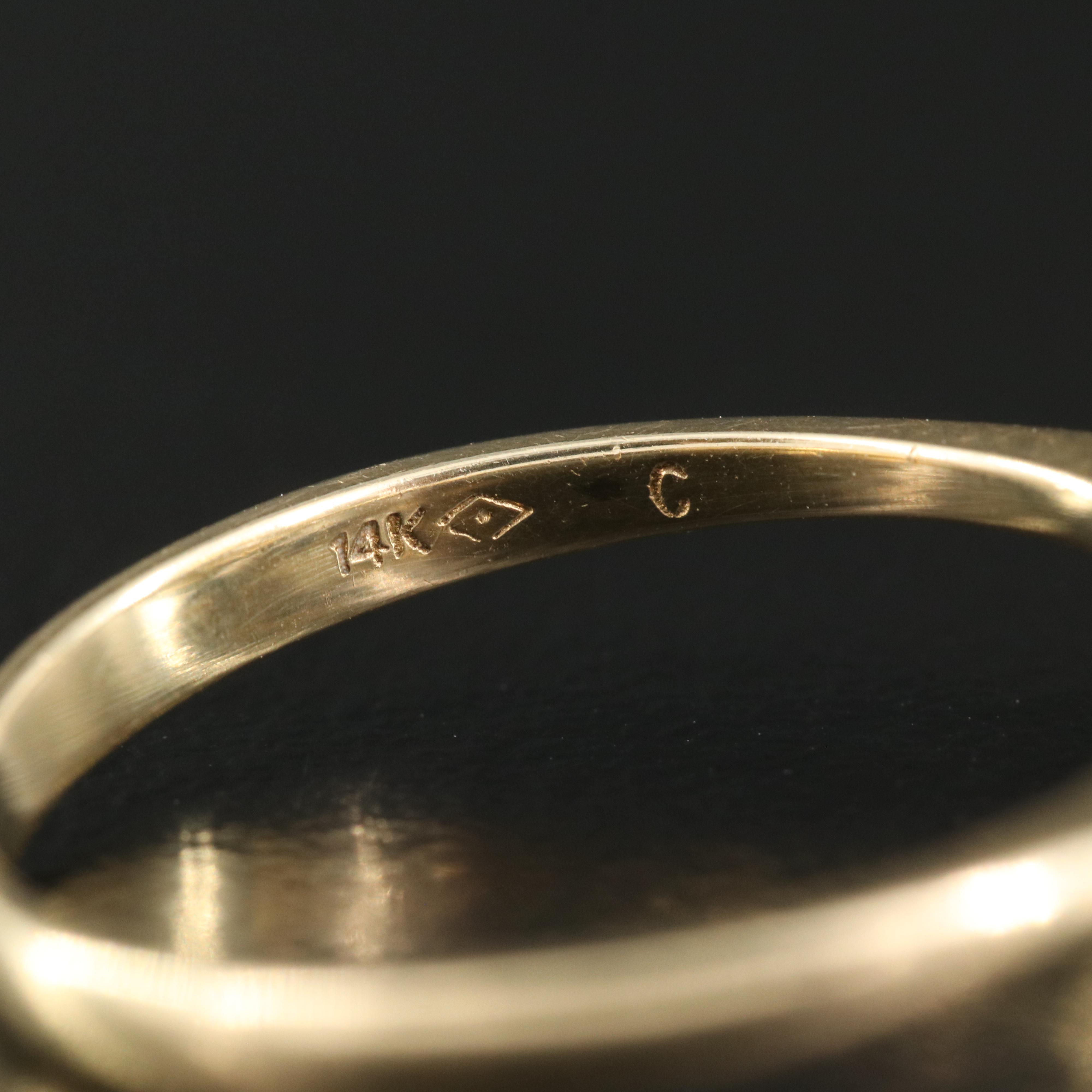 14K Diamond Knot Ring