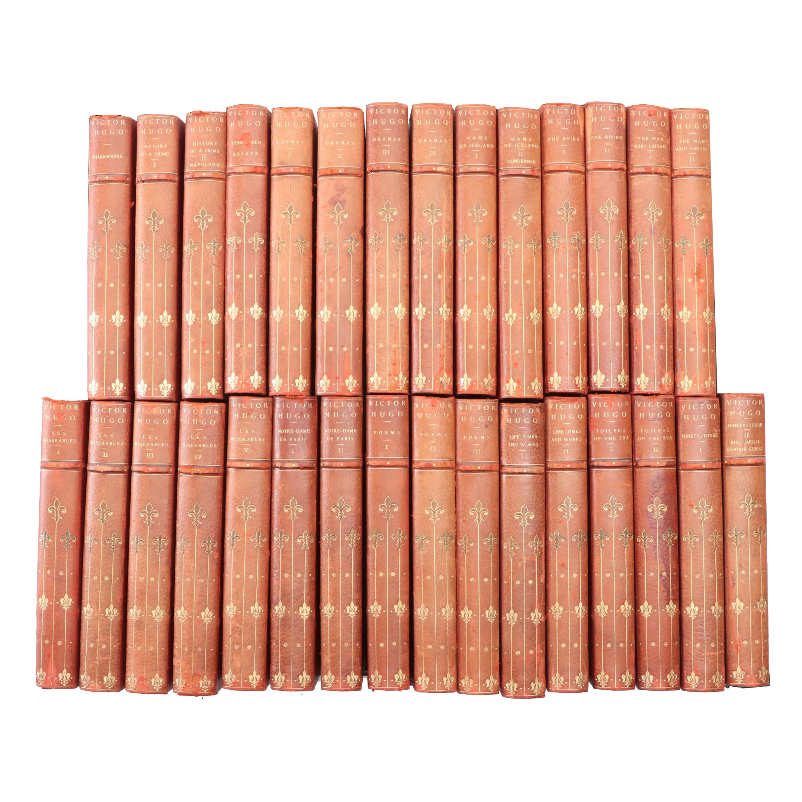 Limited Memorial Edition "The Works of Victor Hugo" Complete Thirty-Volume Set