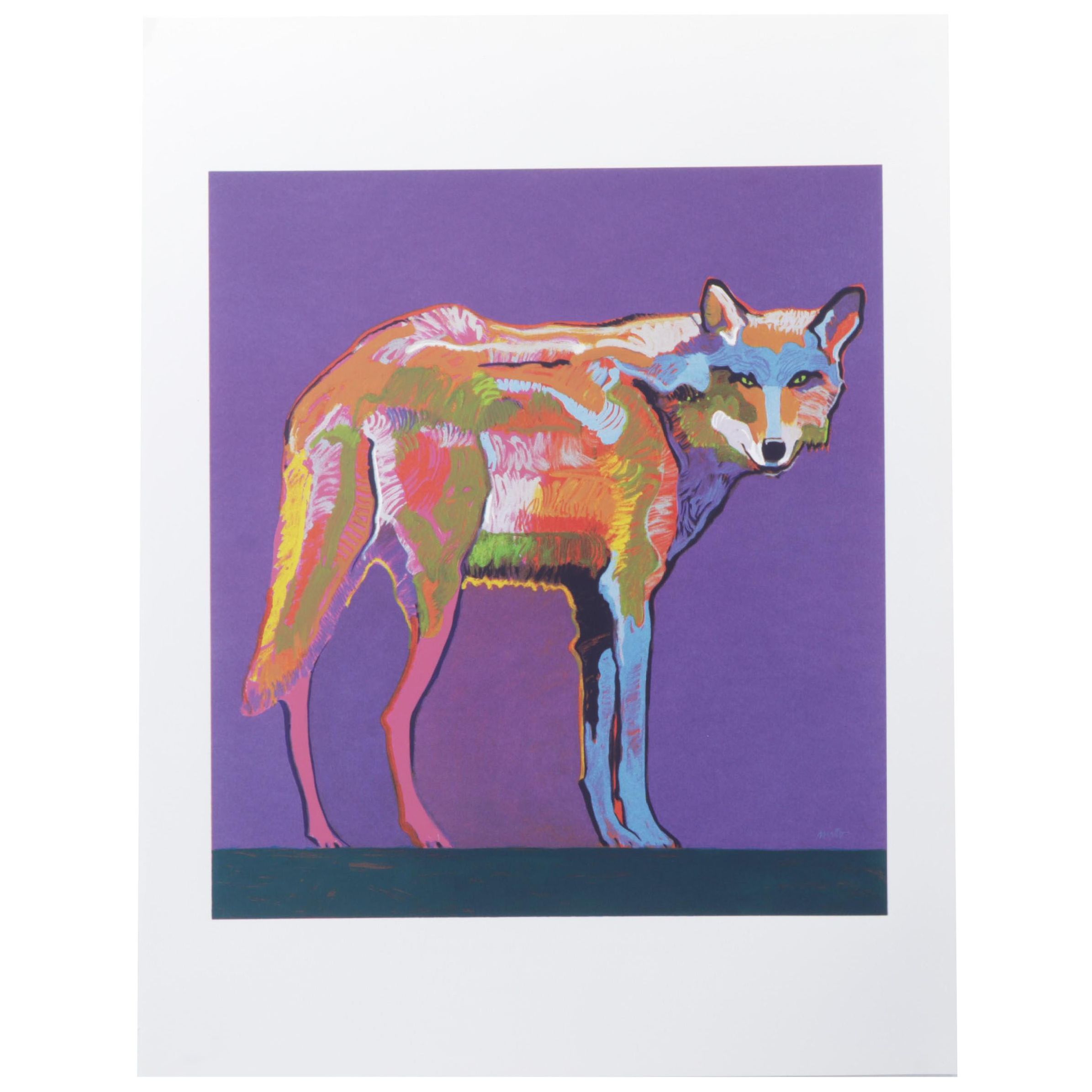 John Nieto Serigraph "Mexican Grey Wolf," 1996