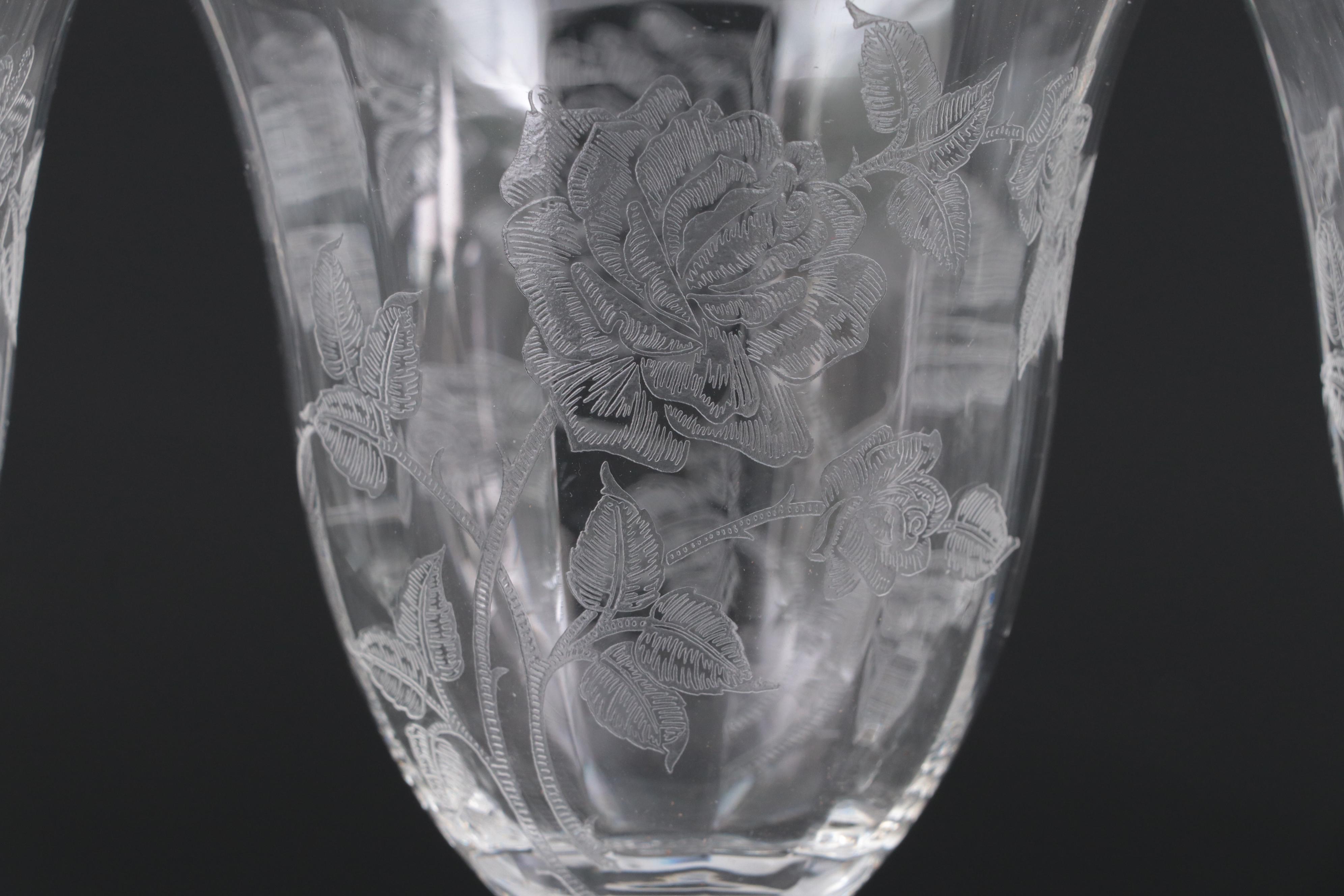 Heisey "Heisey Rose" and Other Glass Stemware, Mid-20th Century