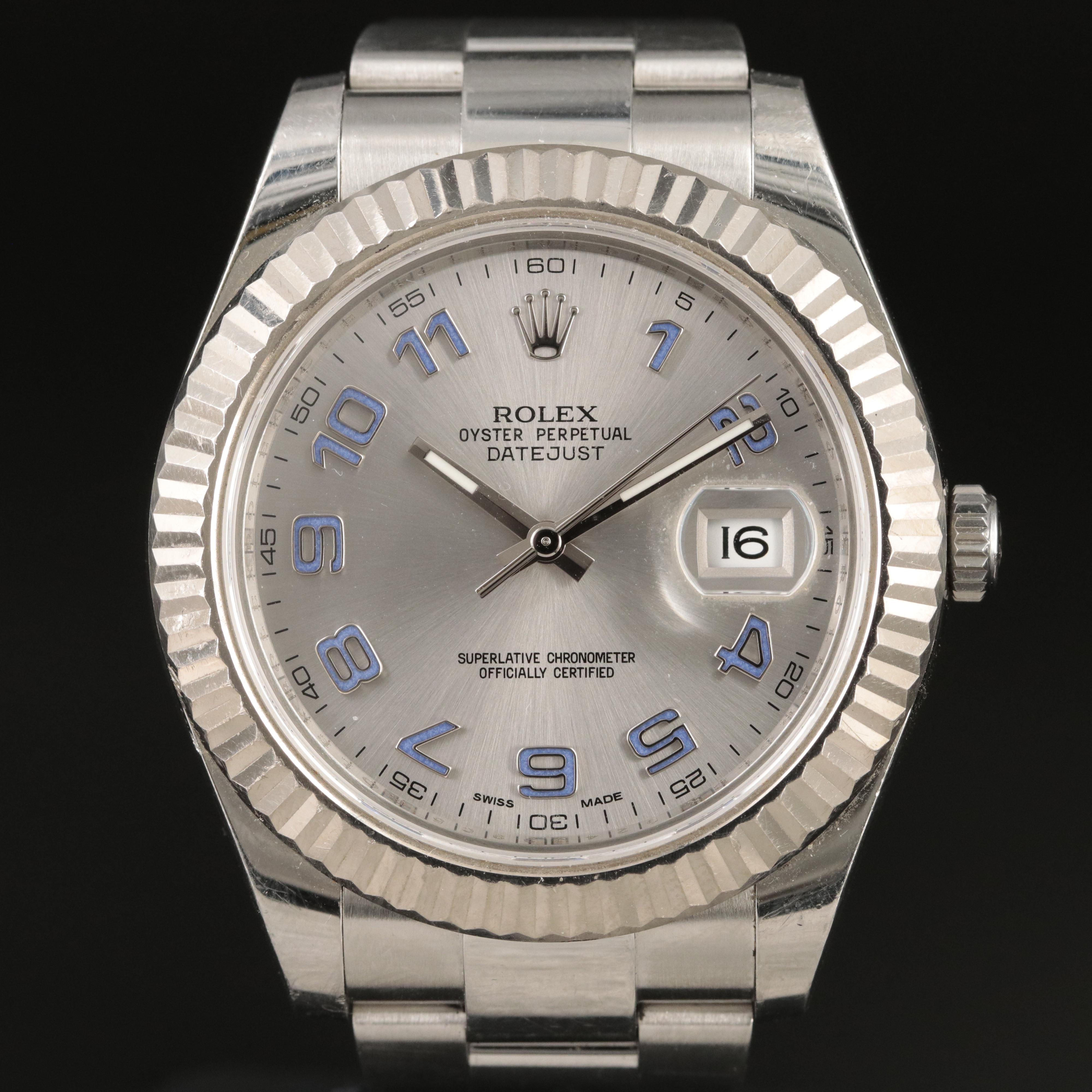 18K and Stainless Steel Rolex Oyster Perpetual Datejust II Watch
