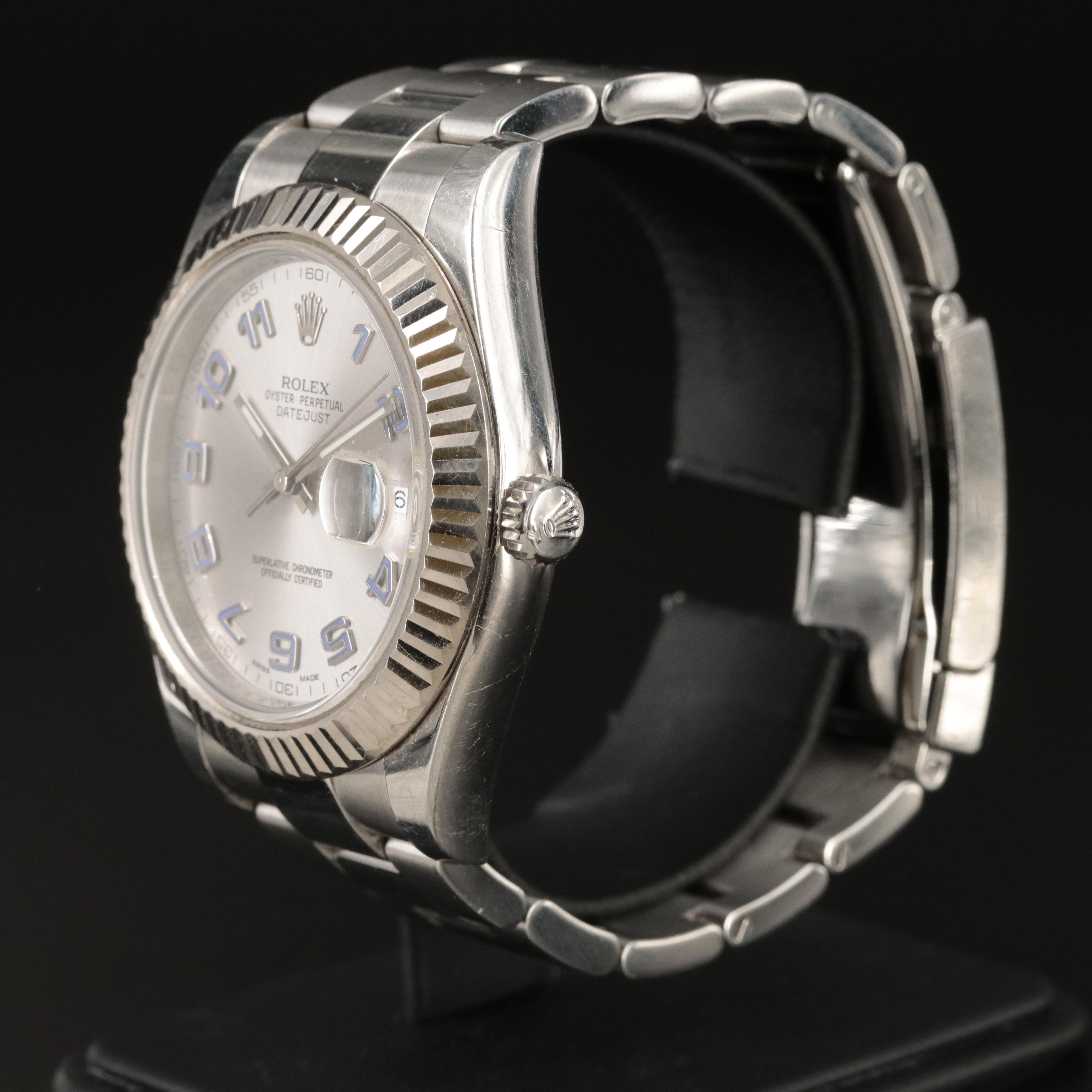 18K and Stainless Steel Rolex Oyster Perpetual Datejust II Watch