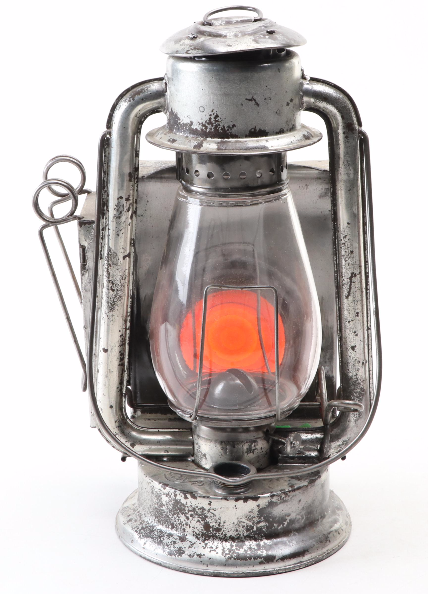 Rayo Pony No. 21 Cold Blast Railroad Lantern with Red Glass Hurricane