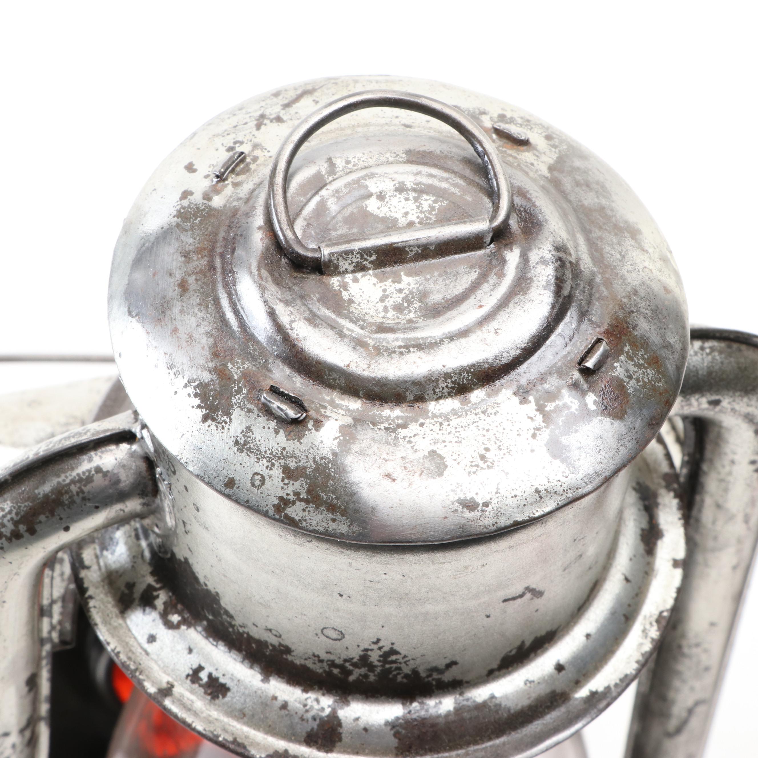 Rayo Pony No. 21 Cold Blast Railroad Lantern with Red Glass Hurricane