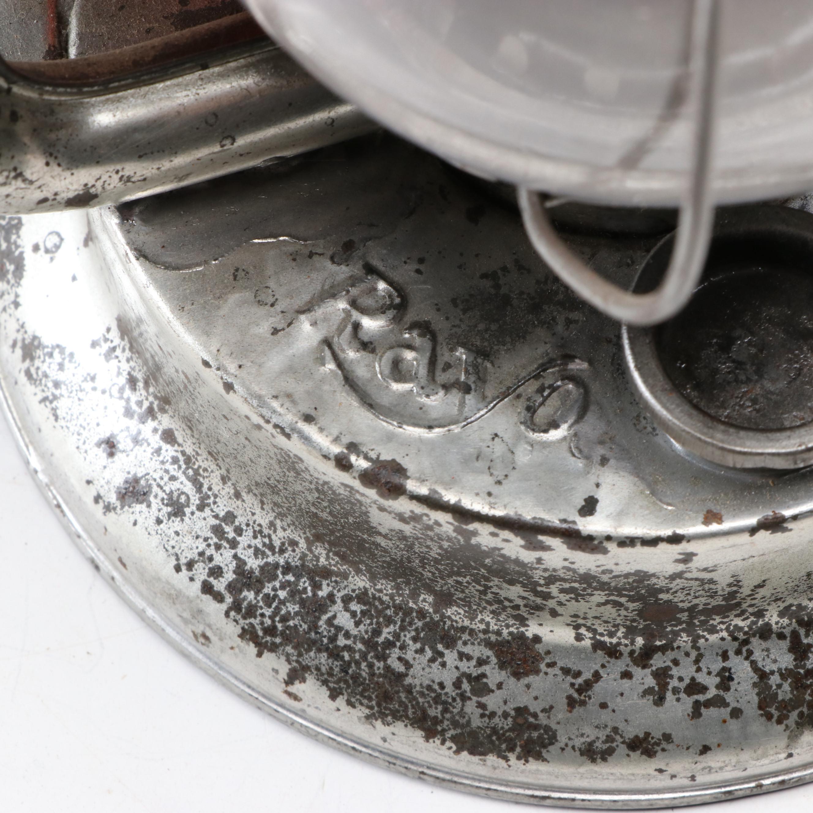 Rayo Pony No. 21 Cold Blast Railroad Lantern with Red Glass Hurricane