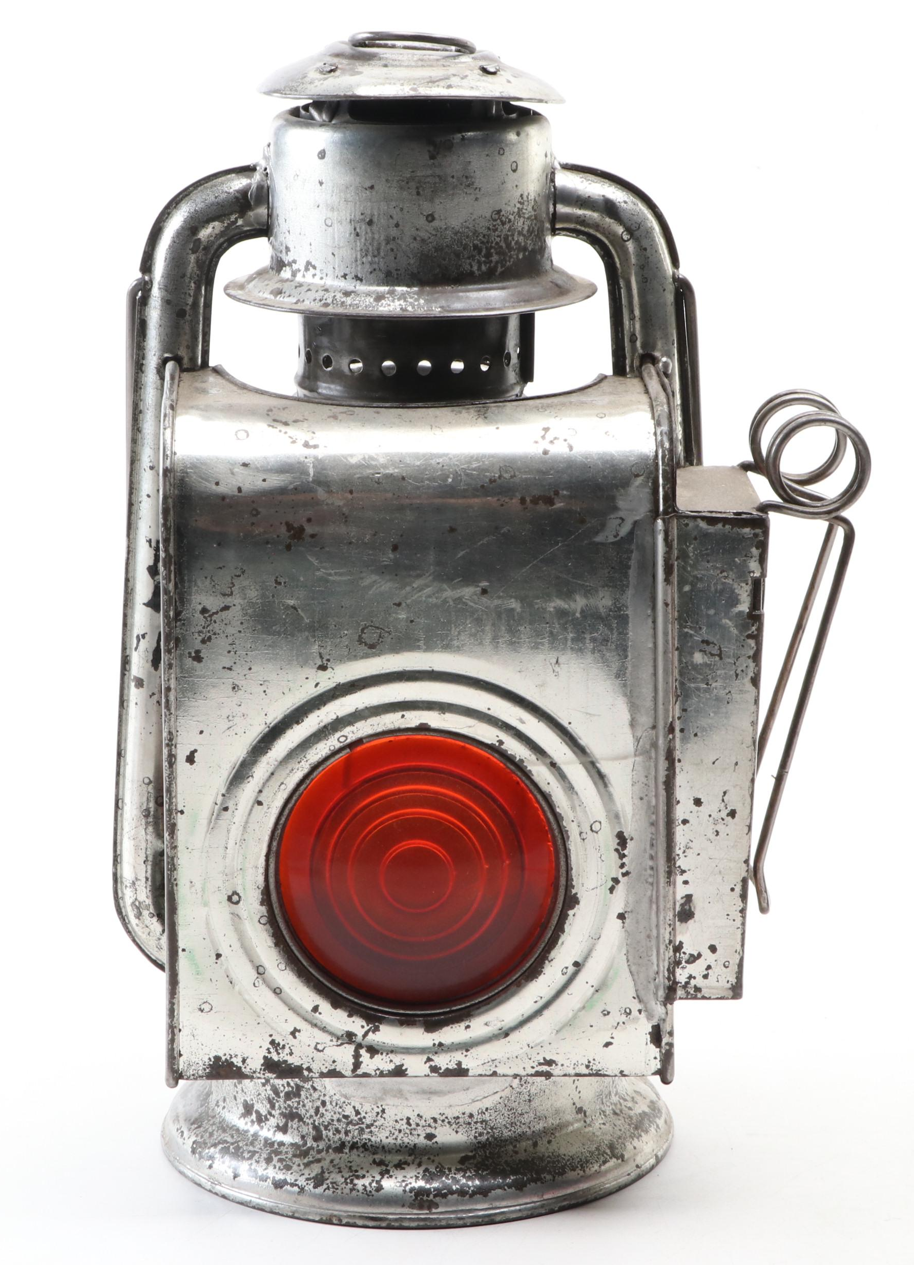 Rayo Pony No. 21 Cold Blast Railroad Lantern with Red Glass Hurricane
