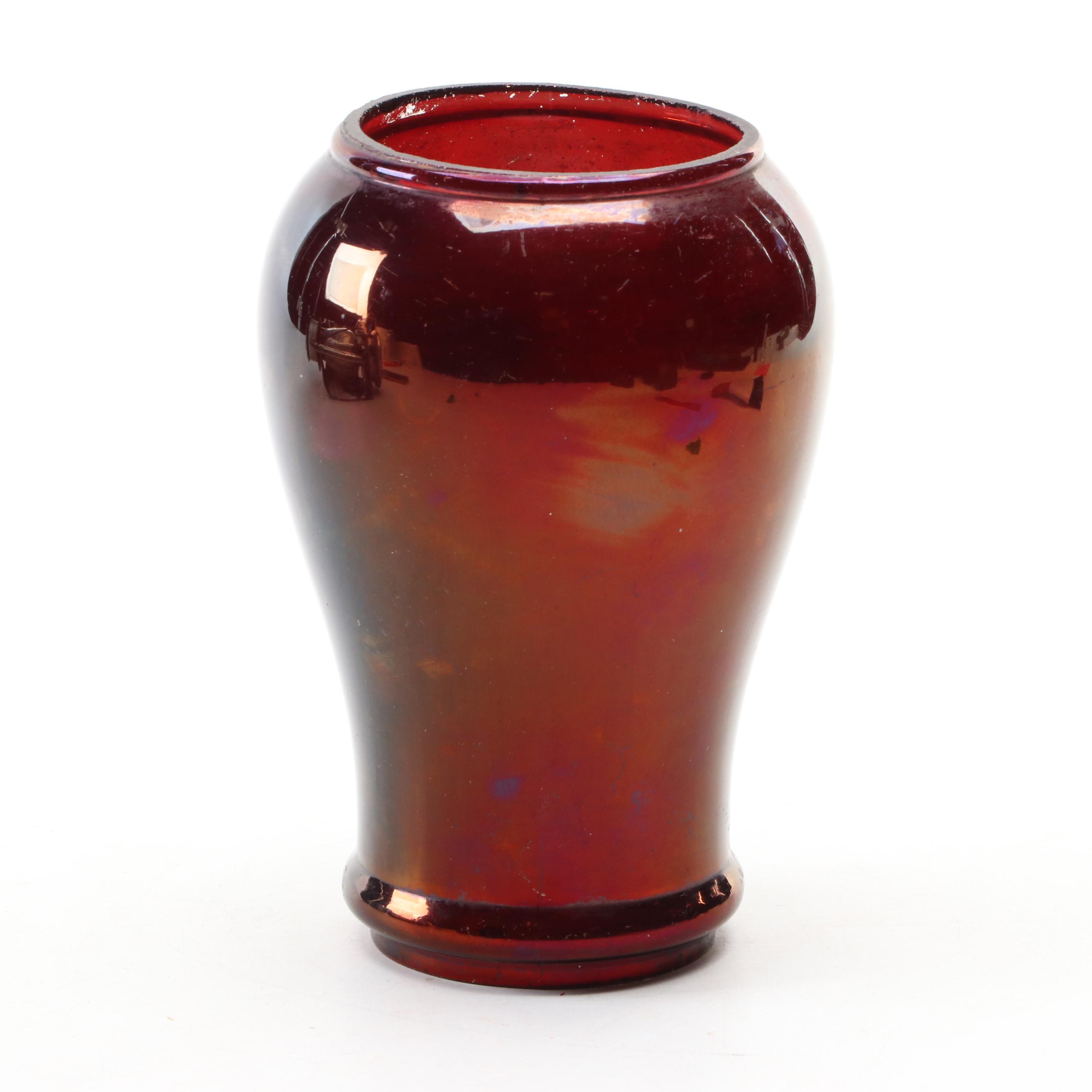 Rayo Pony No. 21 Cold Blast Railroad Lantern with Red Glass Hurricane