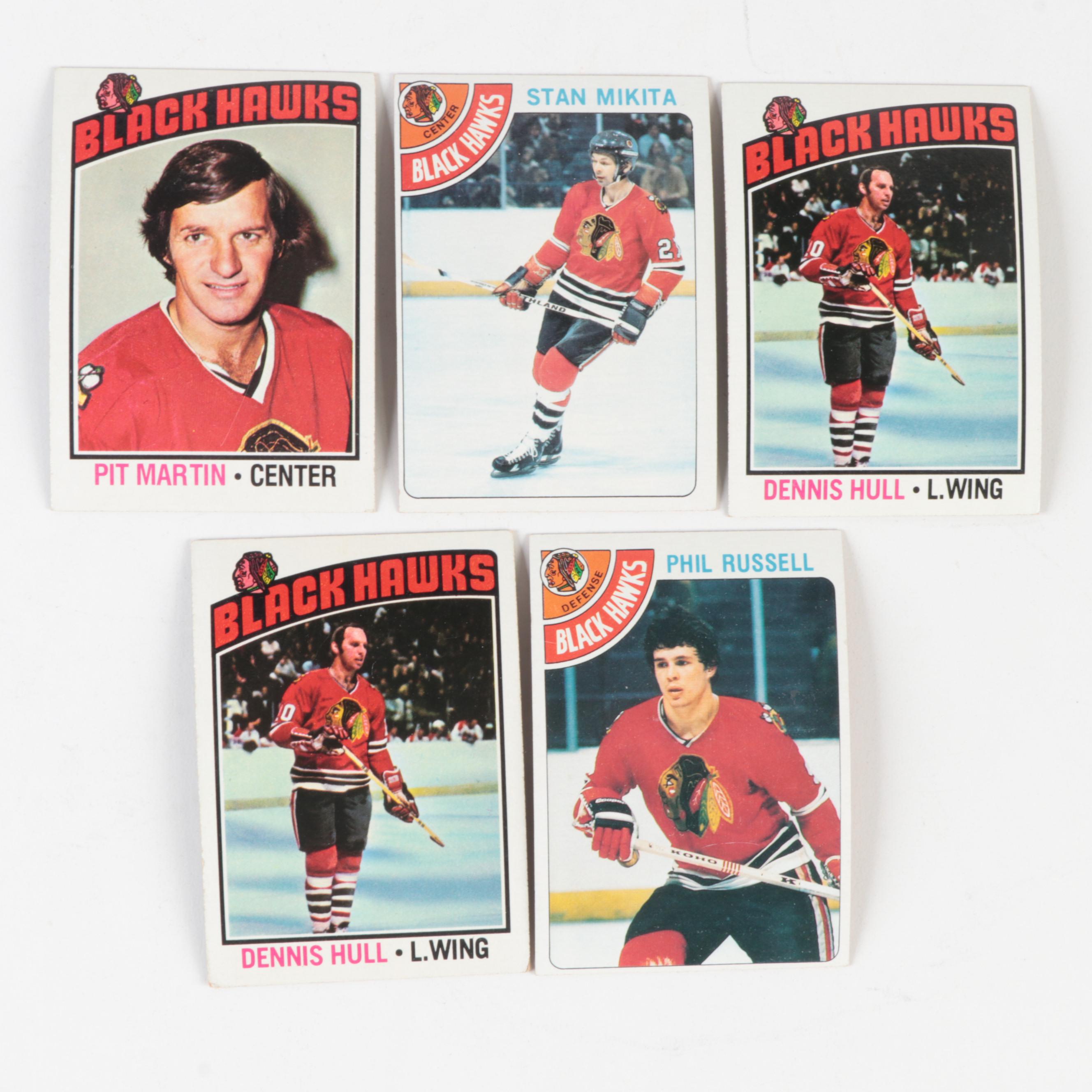 Topps Hockey Cards with Harper, Mikita, Signed Mantha and Rukowski, 1970s–1980s
