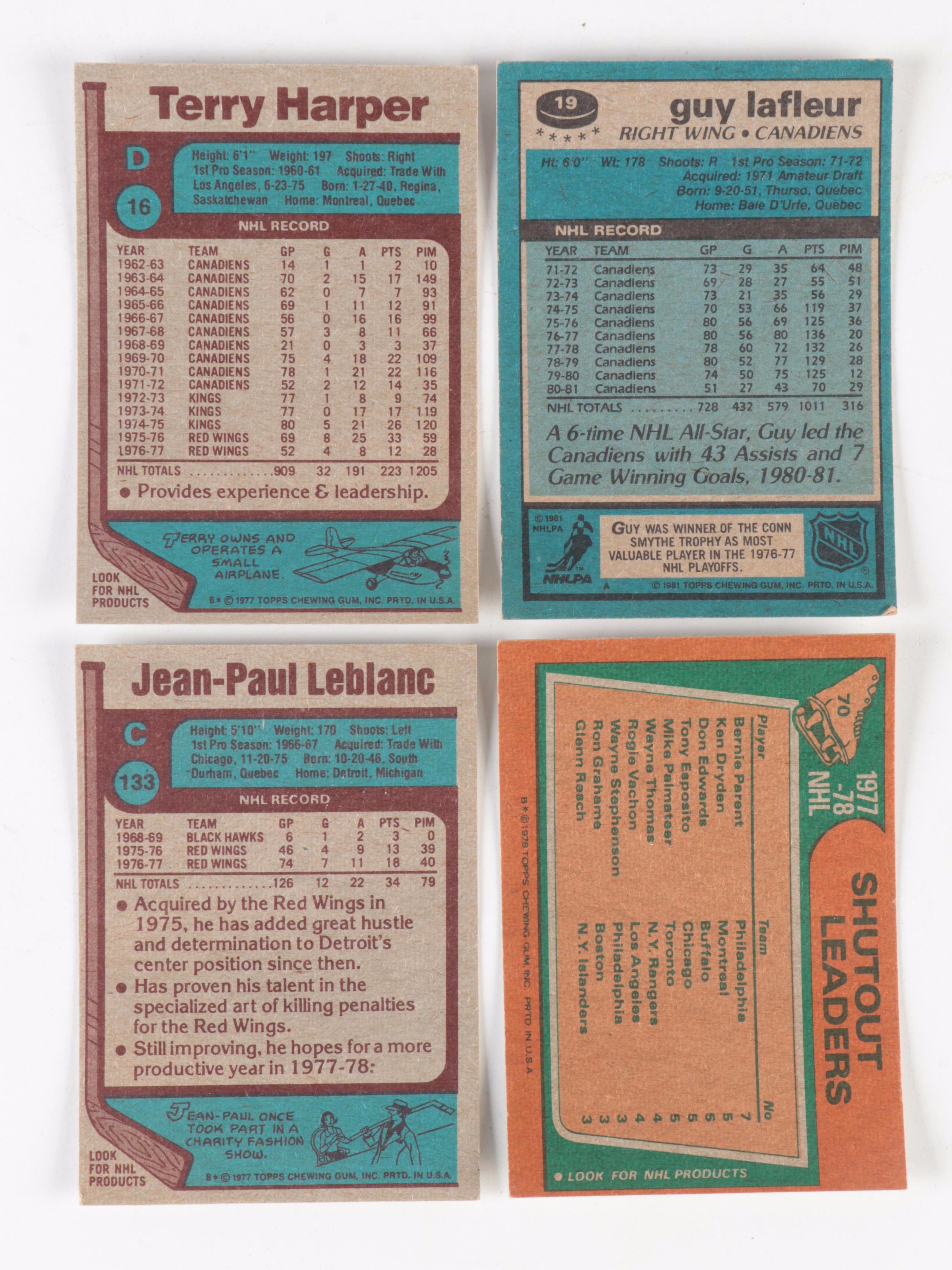 Topps Hockey Cards with Harper, Mikita, Signed Mantha and Rukowski, 1970s–1980s