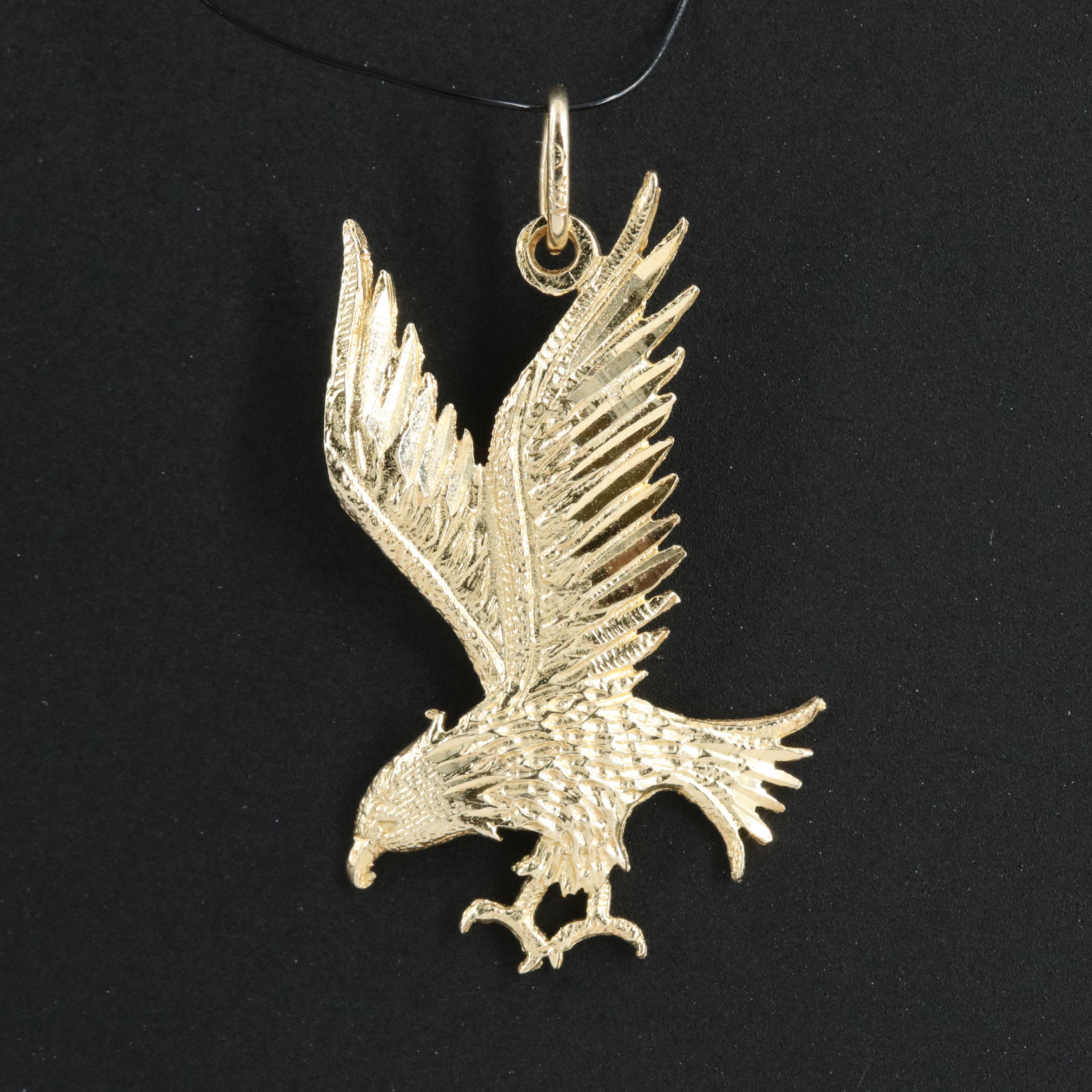 14K Eagle Pendant