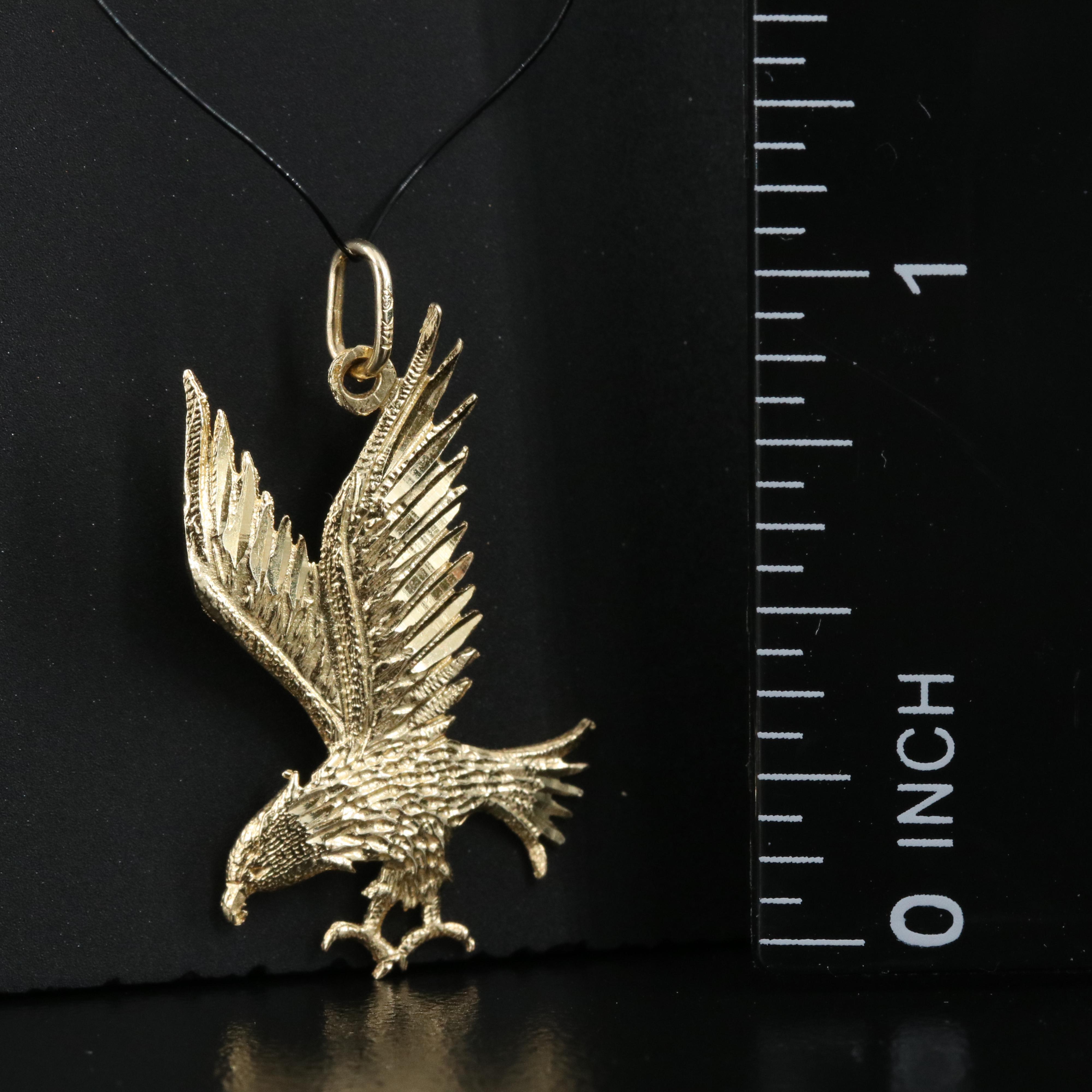 14K Eagle Pendant