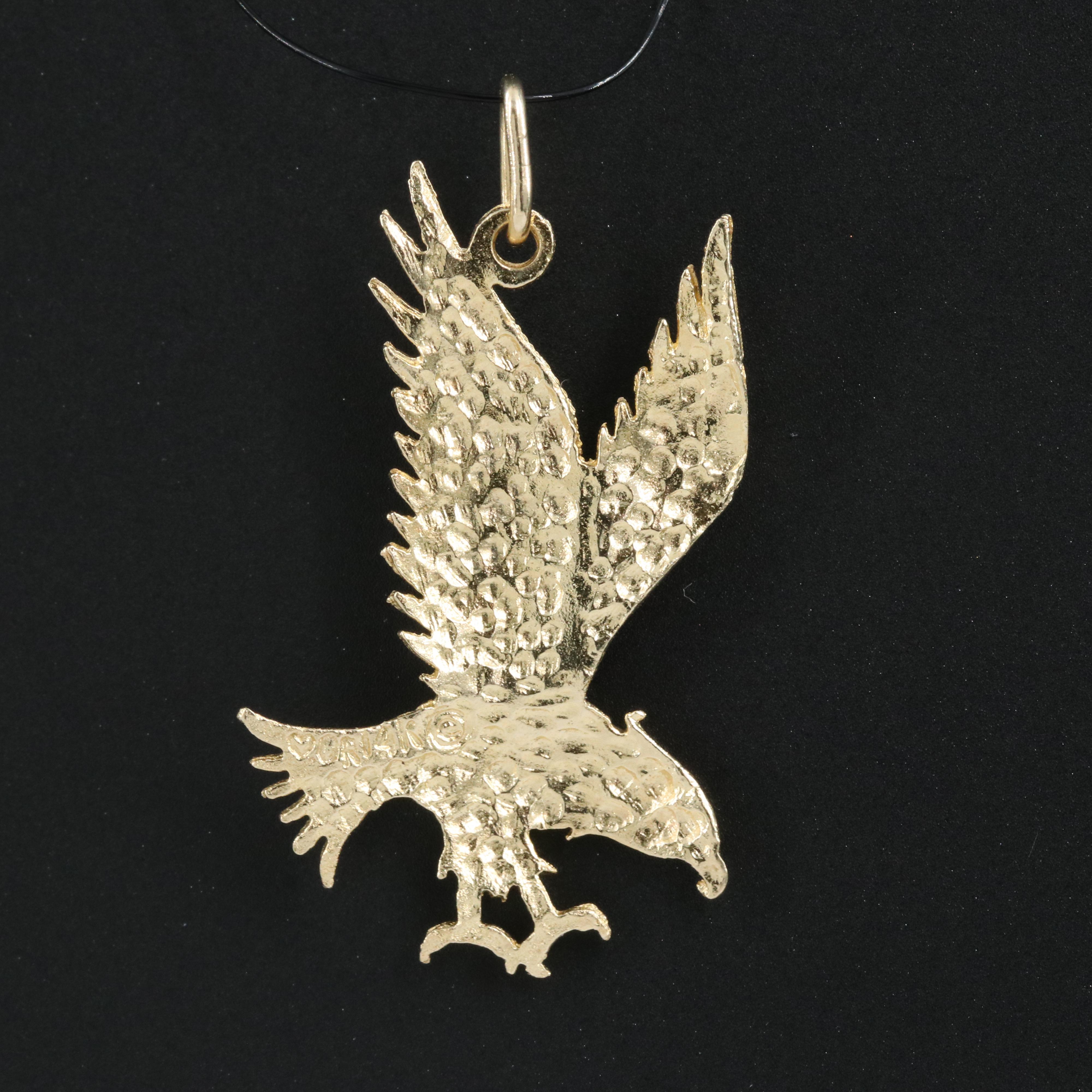 14K Eagle Pendant