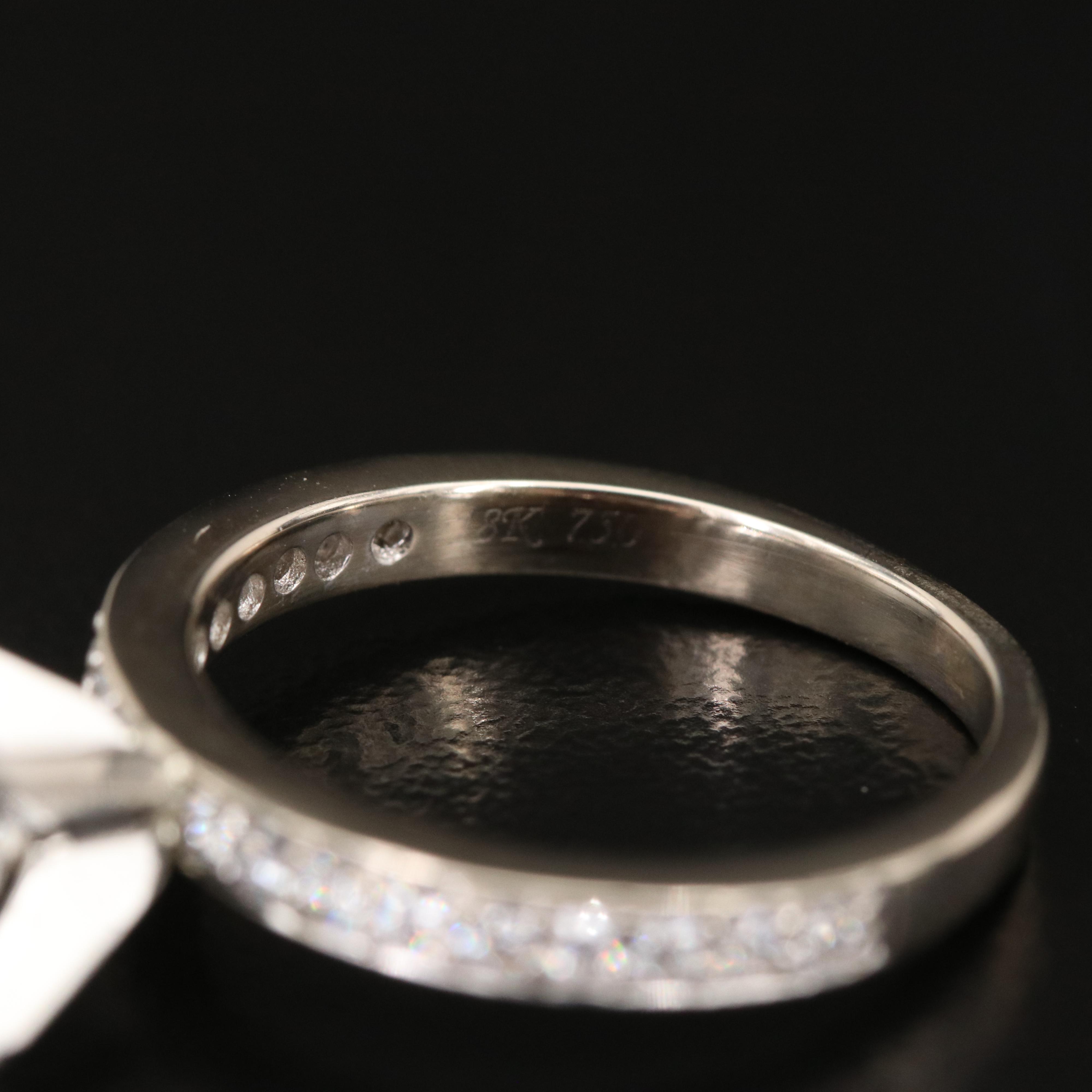 18K 2.72 CTW Lab Grown Diamond Ring with Platinum Head with IGI Report