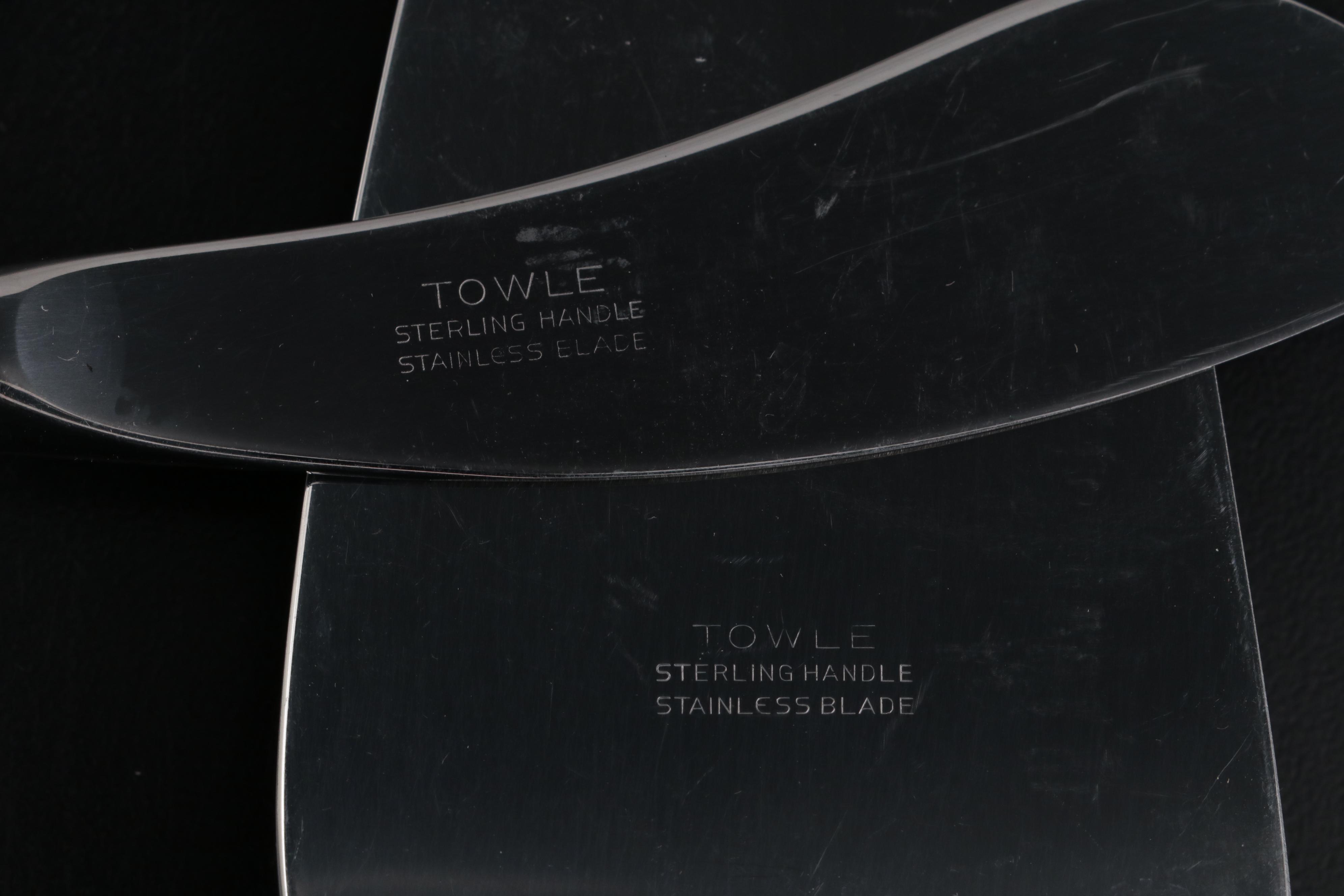 Towle "Sculptural Rose" Sterling Silver Flatware and Serving Utensils