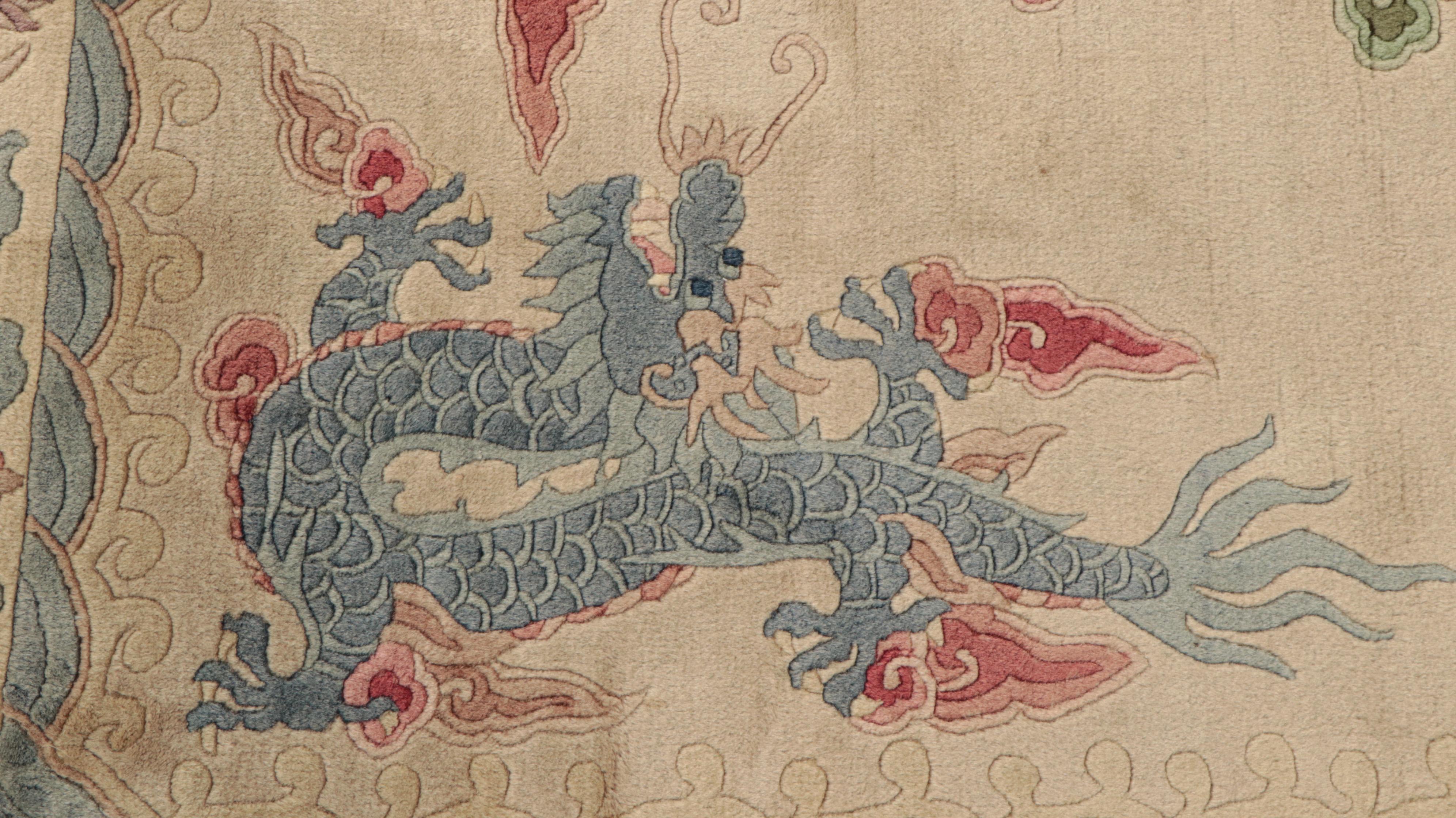 4'1 x 7'5 Power Loomed Chinese Peking Style Area Rug