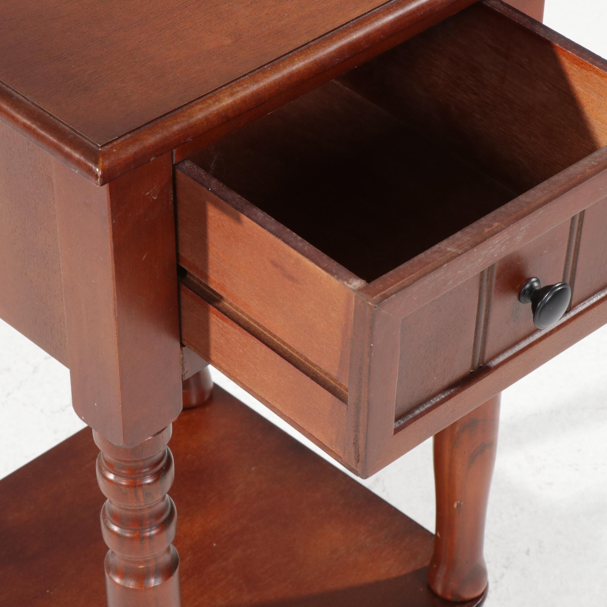 Wood One-Drawer Table, 21st Century